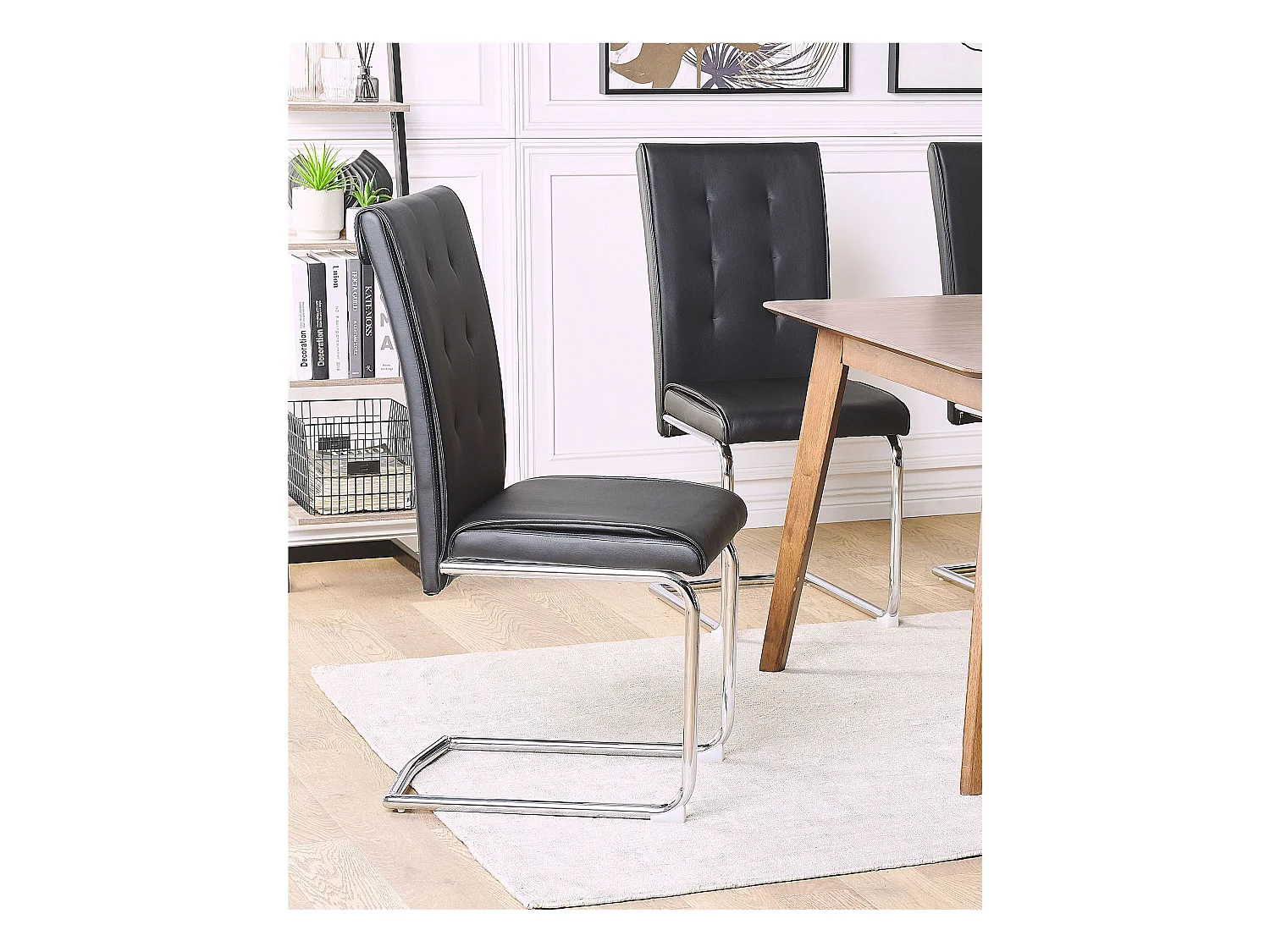 Set van 2 eetkamerstoelen ROVARD Kunstleer Zwart