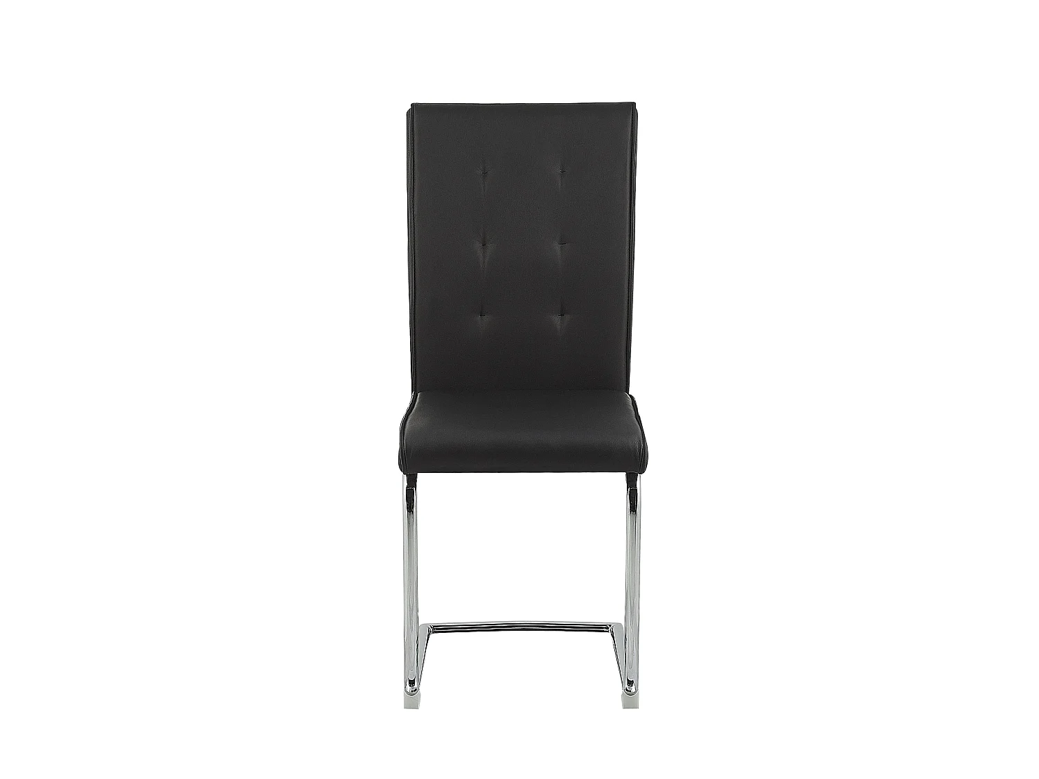 Lot de 2 chaises de salle à manger ROVARD Cuir PU Noir