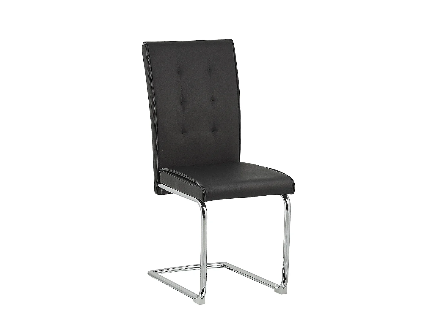 Lot de 2 chaises de salle à manger ROVARD Cuir PU Noir