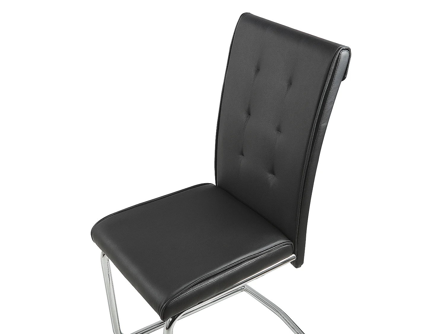 Lot de 2 chaises de salle à manger ROVARD Cuir PU Noir