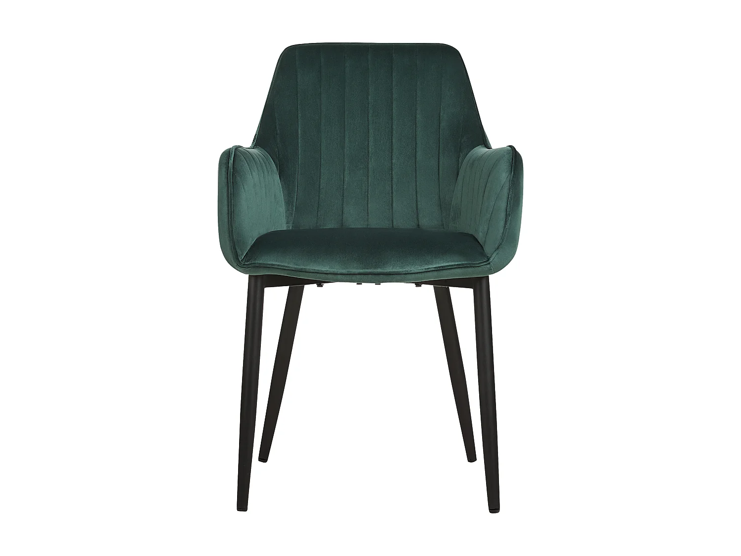 Lot de 2 chaises de salle à manger WELLSTON Velours Vert foncé