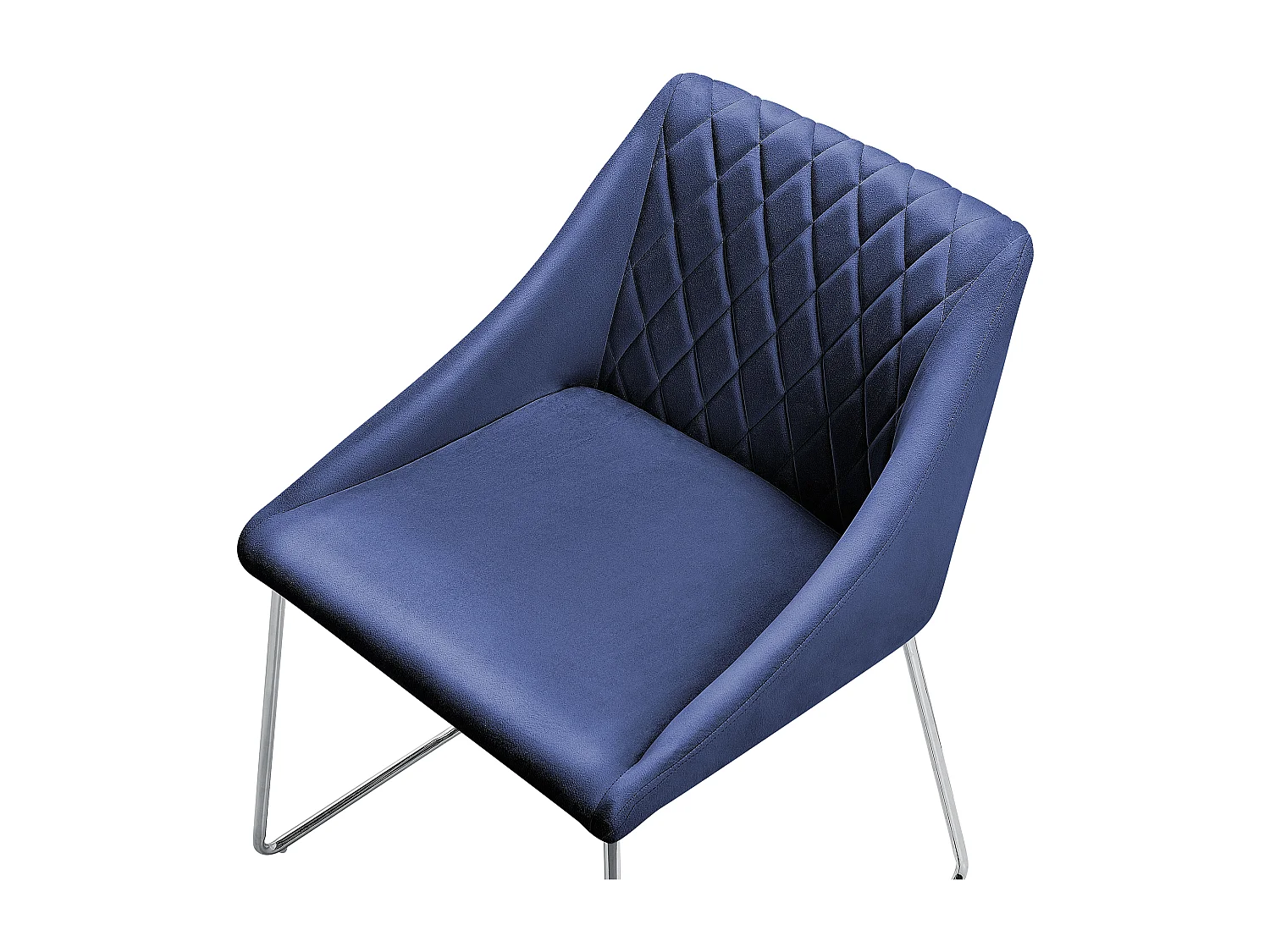 Conjunto de 2 sillas de comedor ARCATA Terciopelo Azul marino