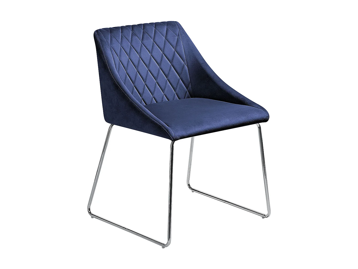 Lot de 2 chaises de salle à manger ARCATA Velours Bleu marine