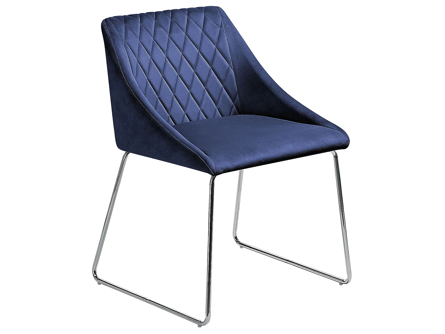 Set van 2 eetkamerstoelen ARCATA Fluweel Marineblauw