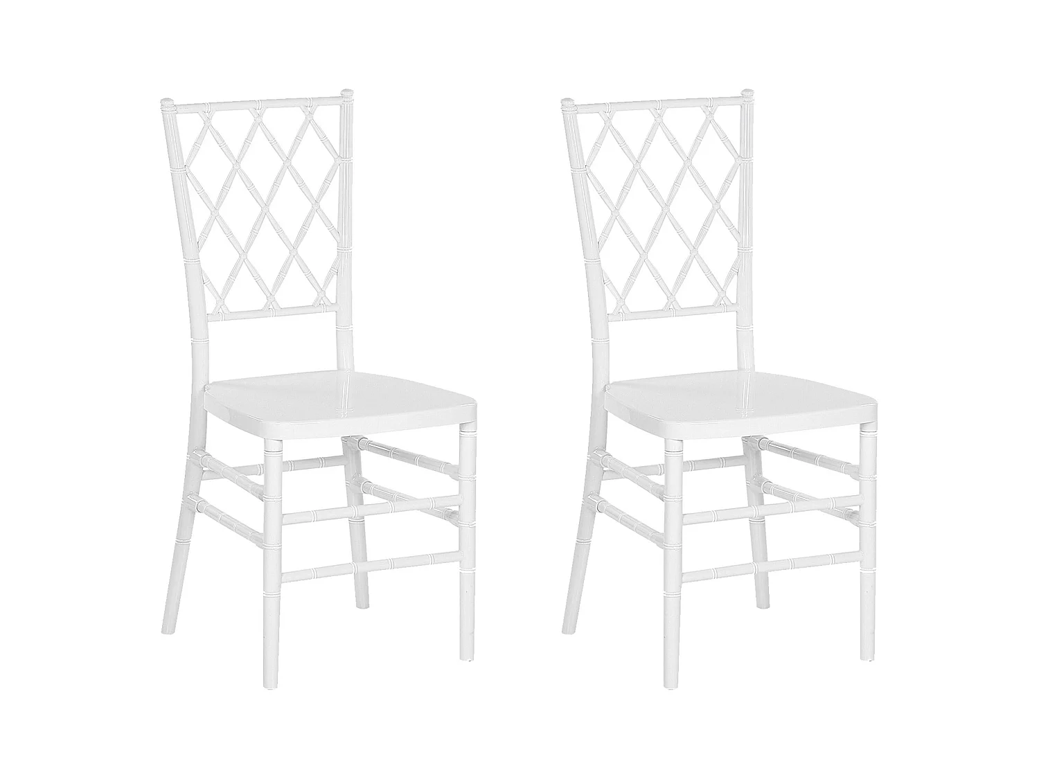 Lot de 2 chaises de salle à manger CLARION Blanc