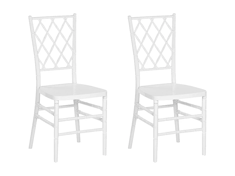 Lot de 2 chaises de salle à manger CLARION Blanc