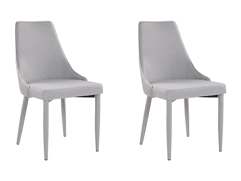 Lot de 2 chaises de salle à manger CAMINO Gris clair