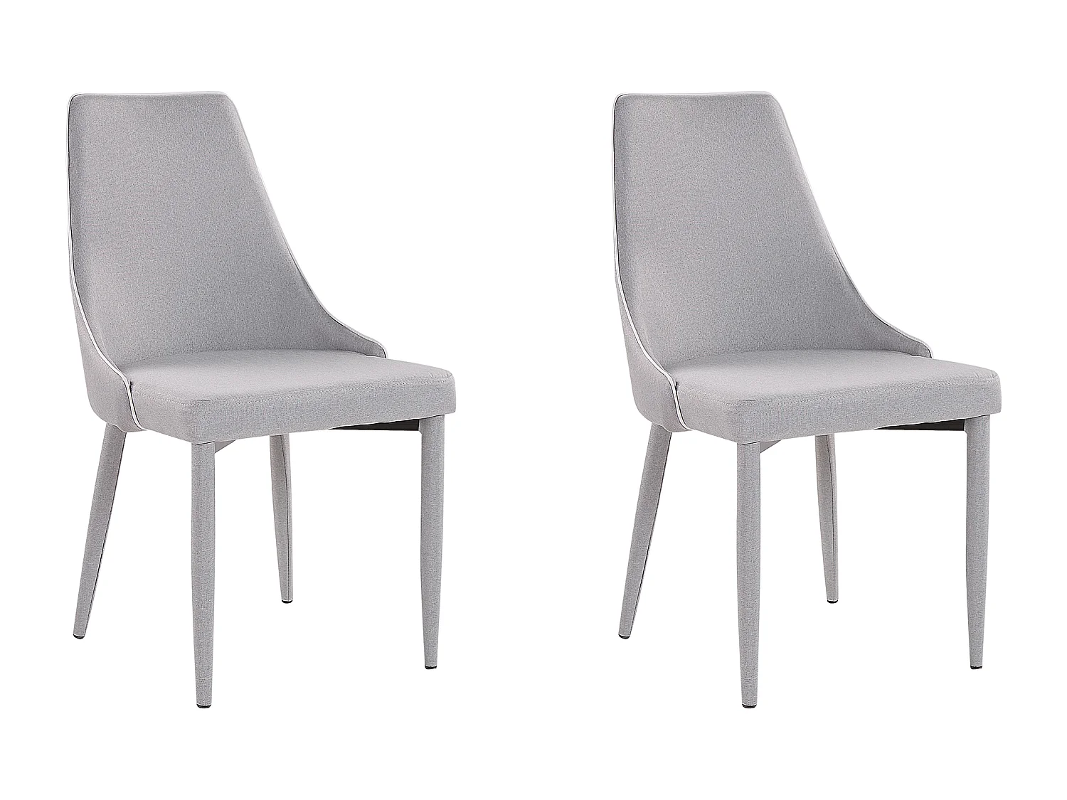 Lot de 2 chaises de salle à manger CAMINO Gris clair