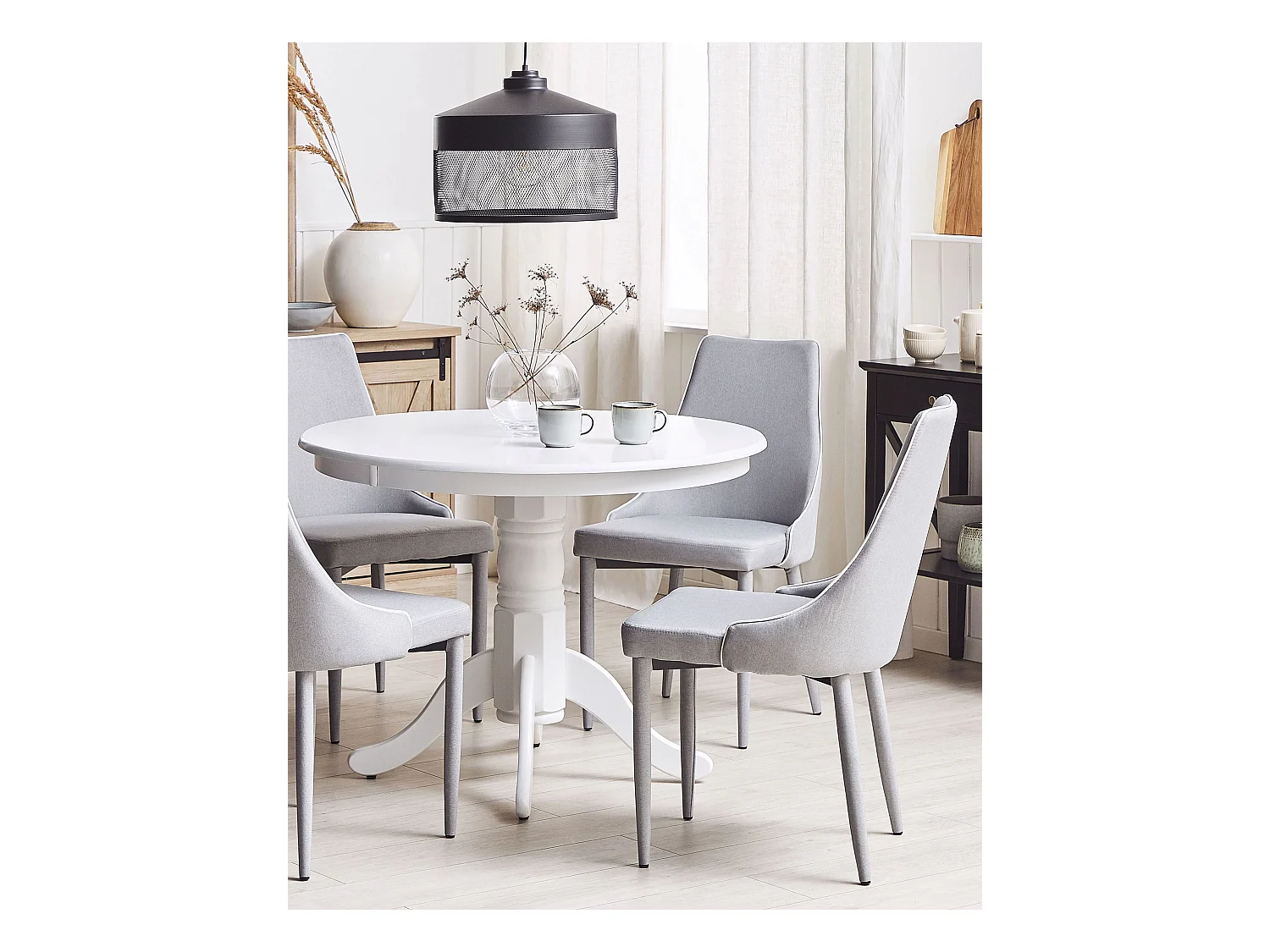 Lot de 2 chaises de salle à manger CAMINO Gris clair