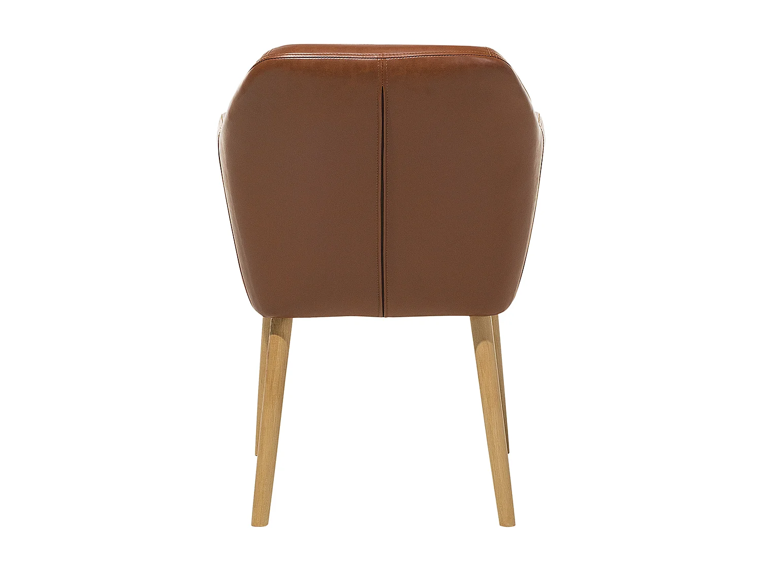 Cadeira de jantar YORKVILLE Pele sintética Castanho dourado