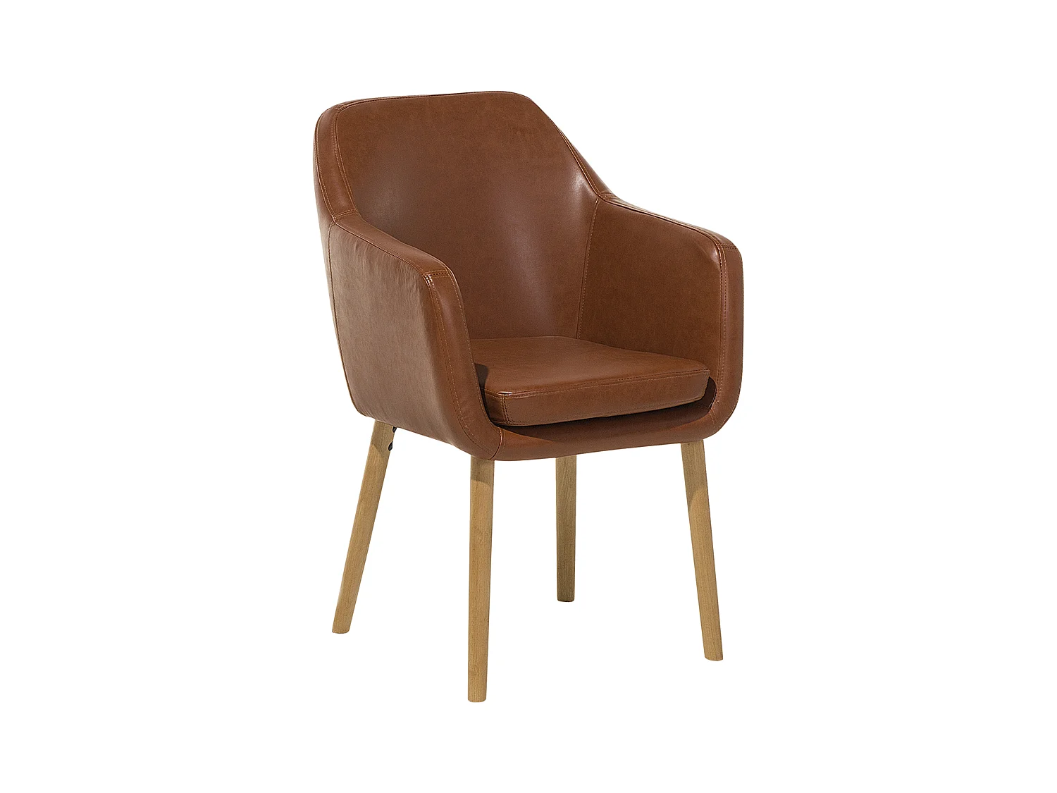 Chaise de salle à manger YORKVILLE Cuir PU Marron doré