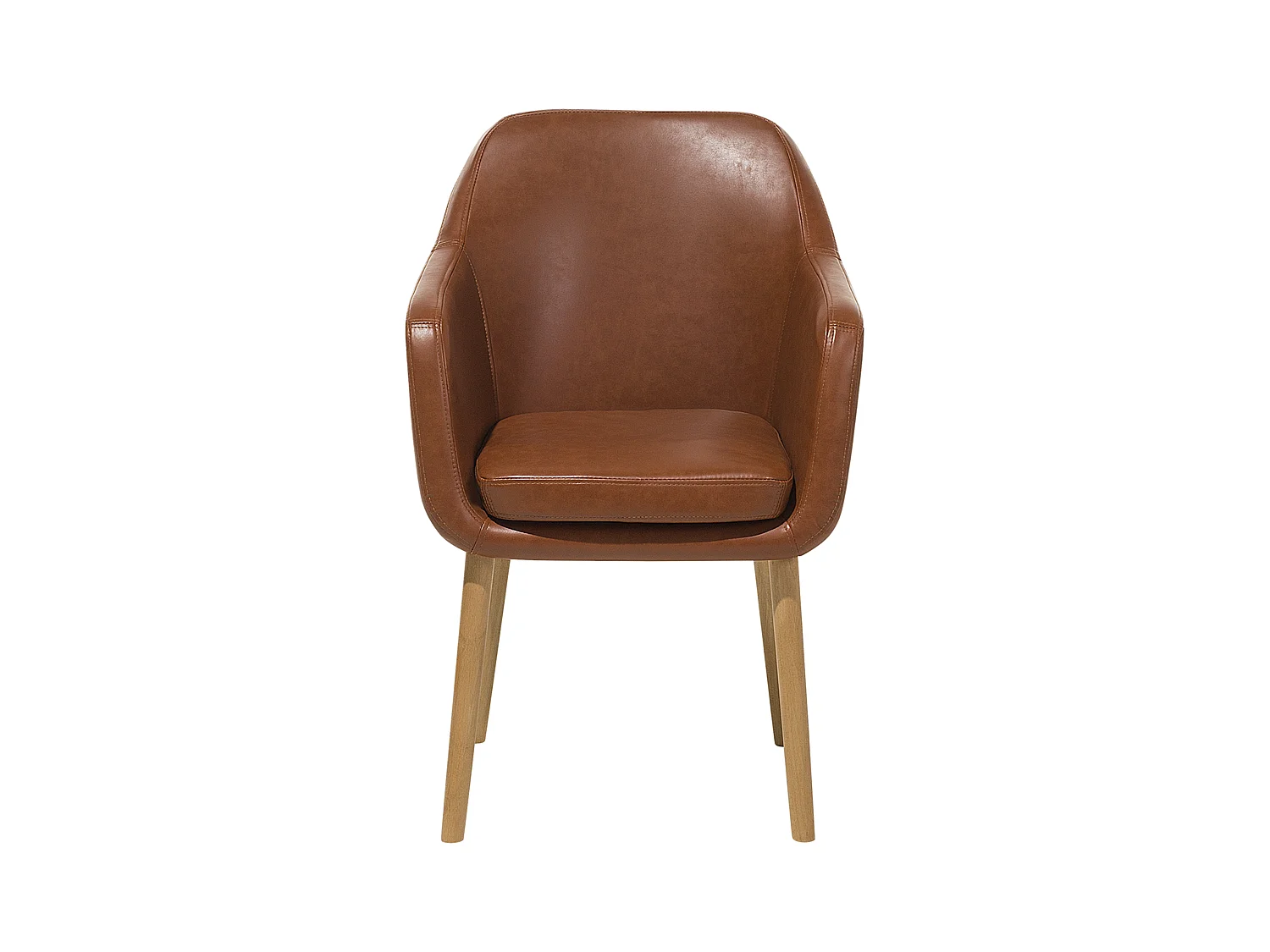 Chaise de salle à manger YORKVILLE Cuir PU Marron doré