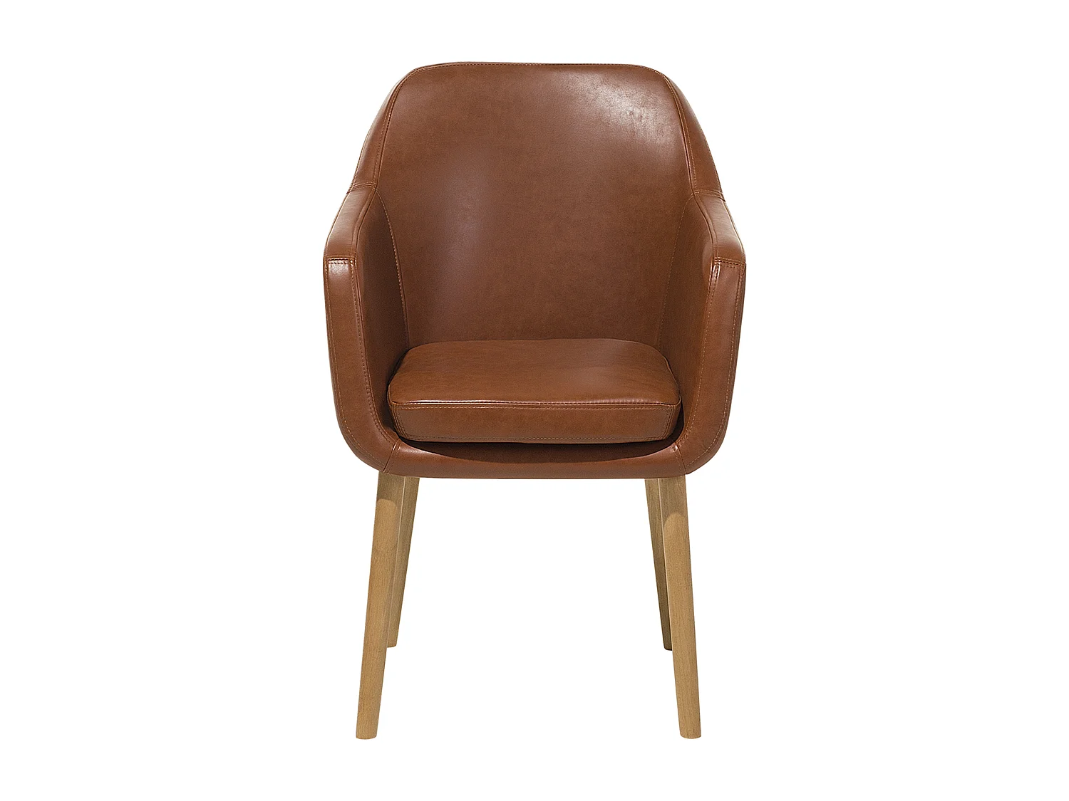 Eetkamerstoel YORKVILLE Kunstleer Goudbruin