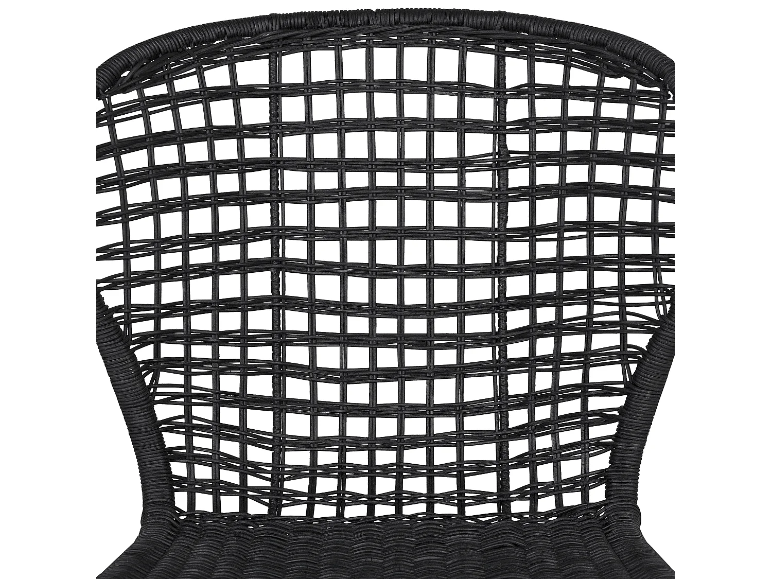 Lot de 2 chaises de salle à manger ELFROS Rotin Noir