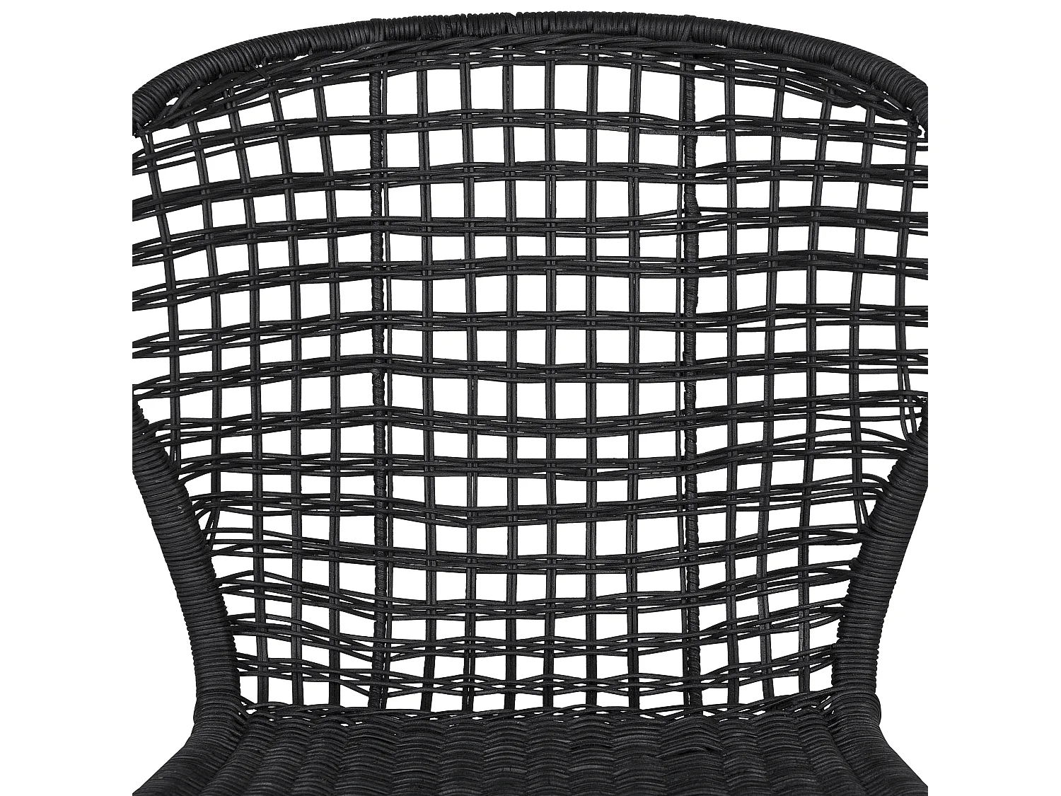 Set van 2 eetkamerstoelen ELFROS Rotan Zwart