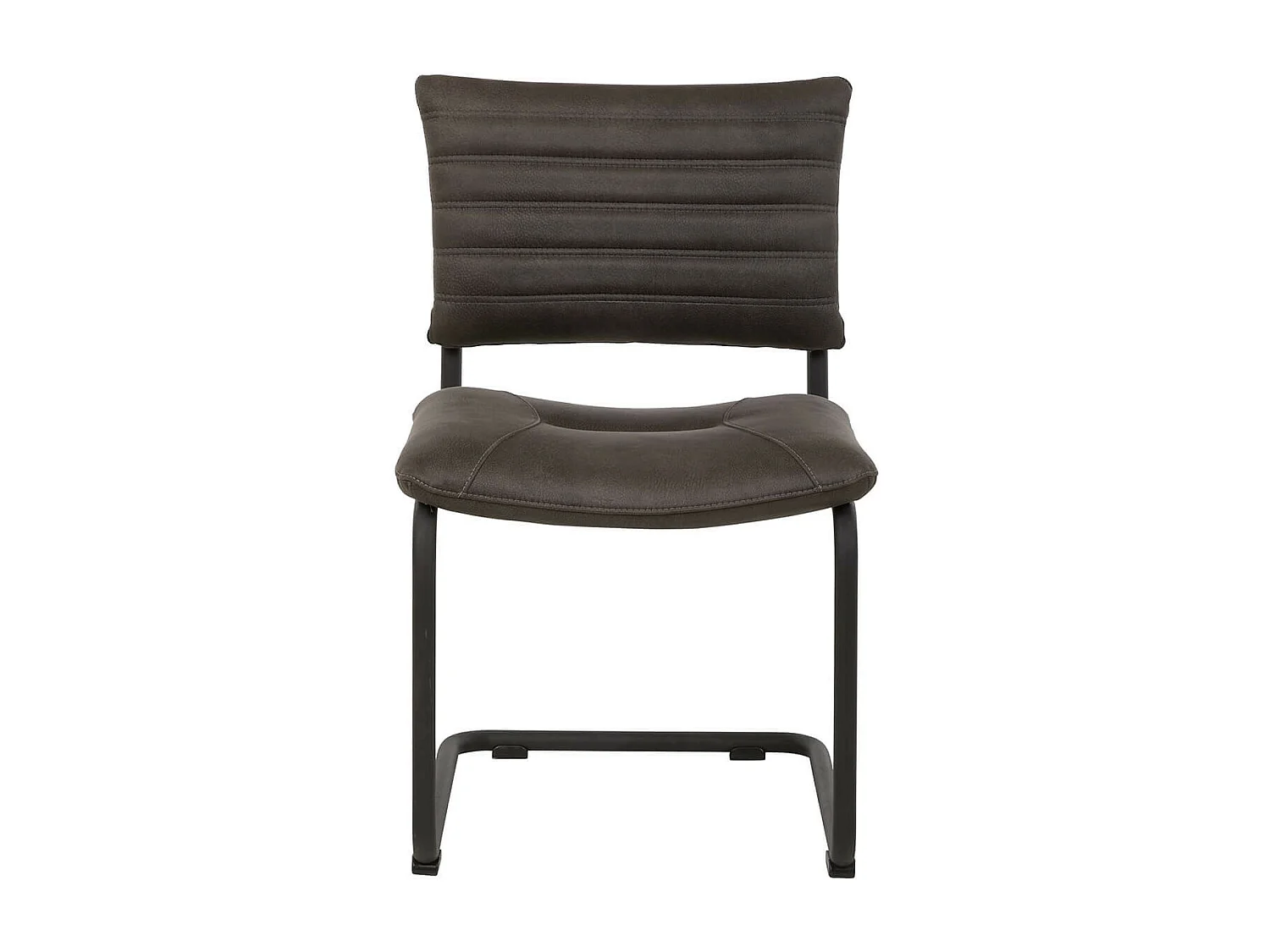 ASSILA - Lot de 4 Chaises Matelassées Anthracite