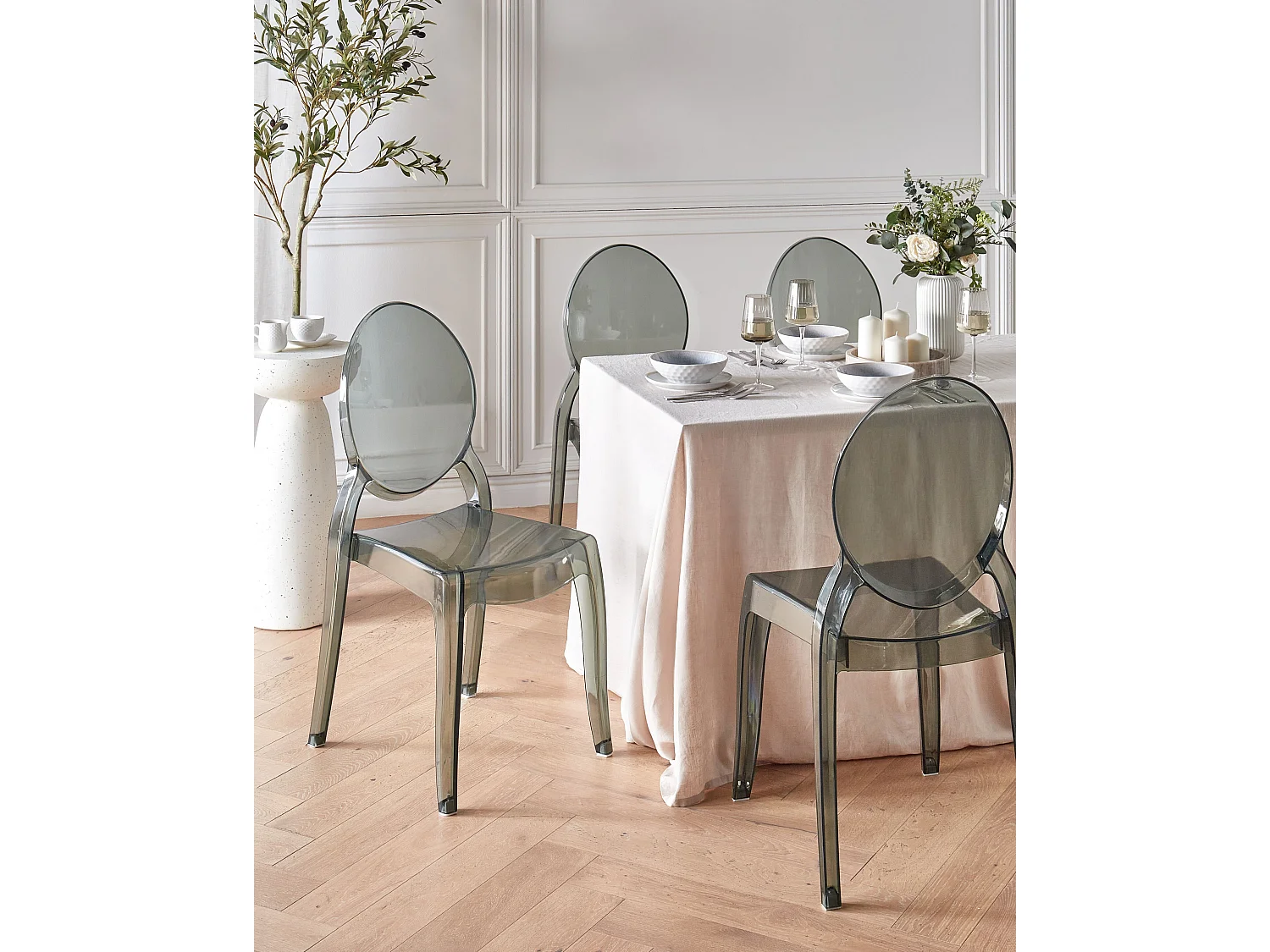 Lot de 4 chaises de salle à manger MERTON Noir