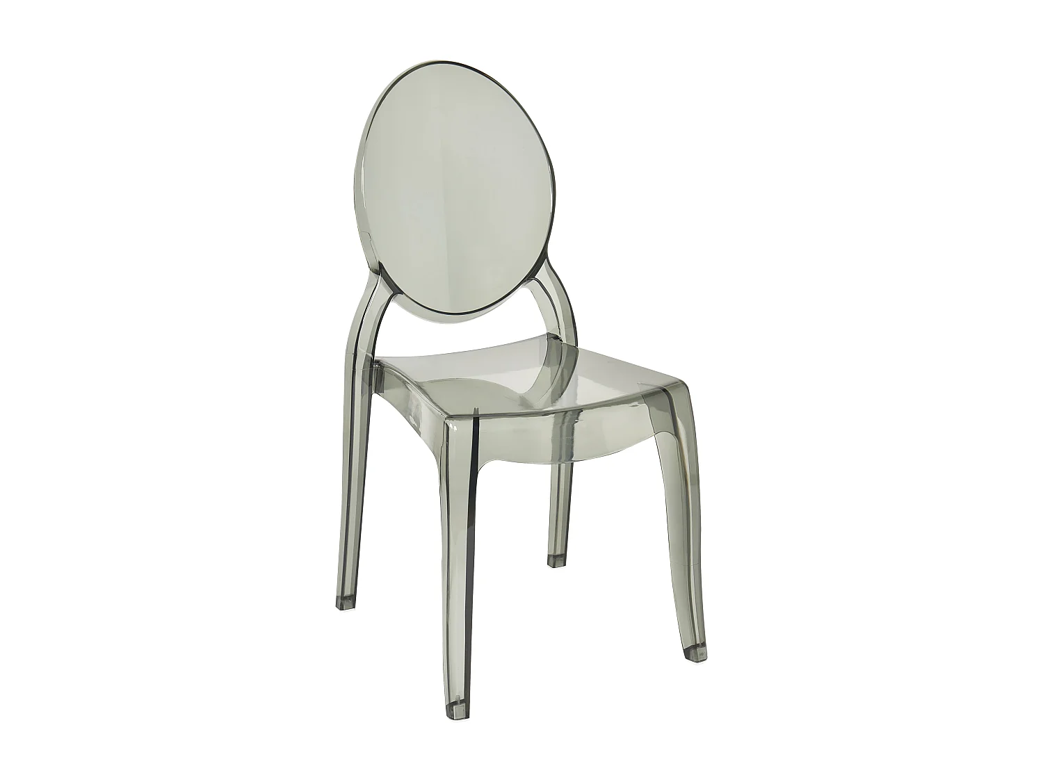 Modernes Stuhl-Set 4 Stücke transparent/schwarz Merton