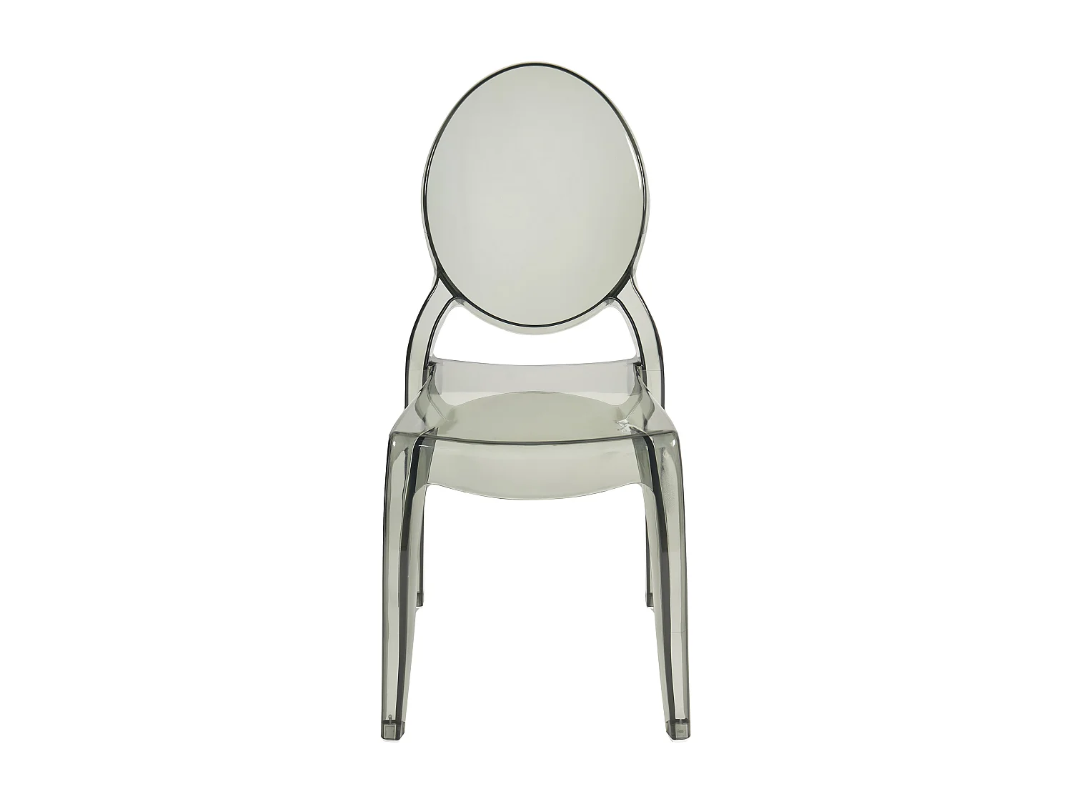 Modernes Stuhl-Set 4 Stücke transparent/schwarz Merton