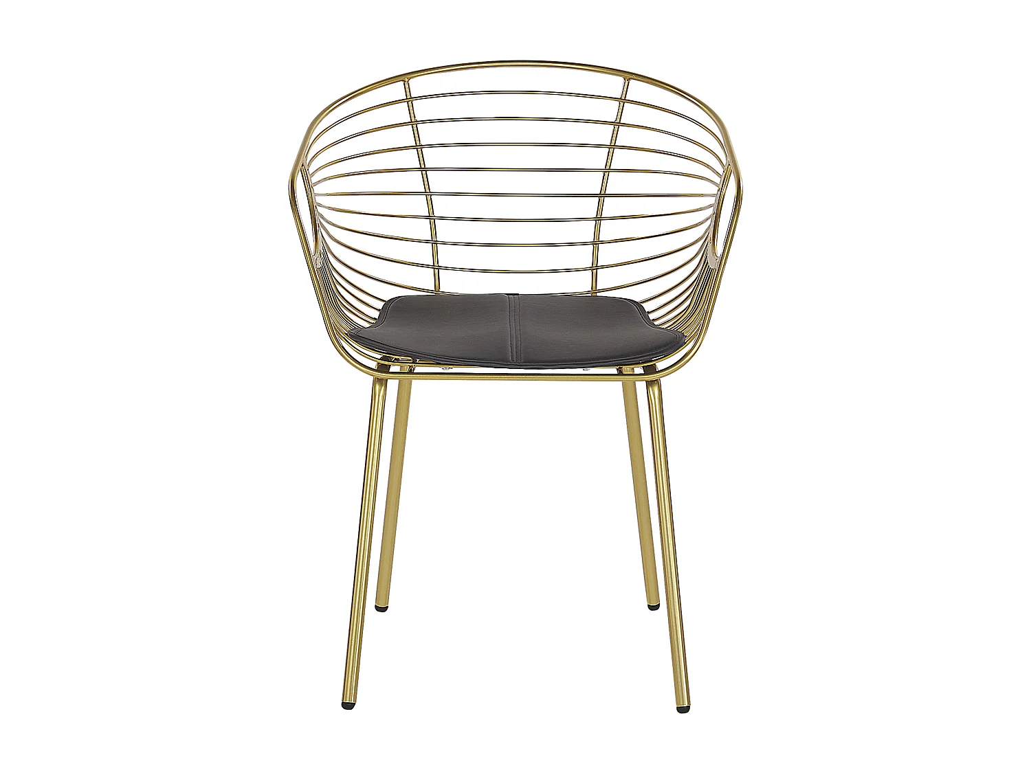 Lot de 2 chaises de salle à manger HOBACK Métal Doré