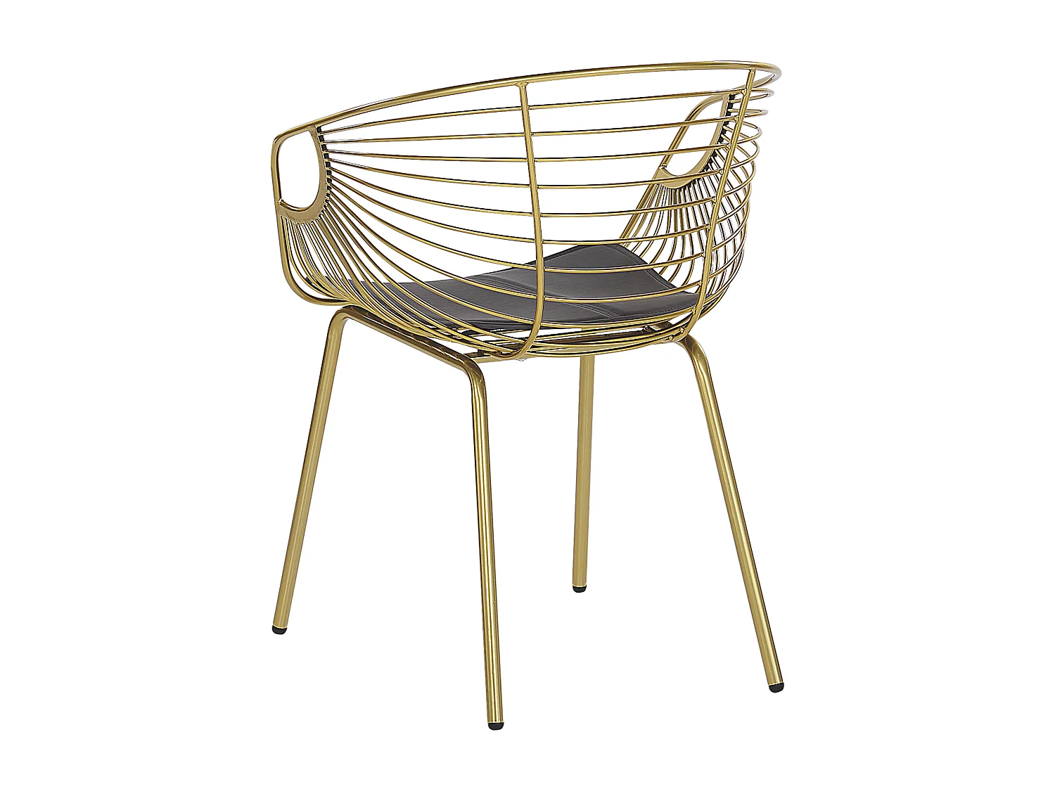 Lot de 2 chaises de salle à manger HOBACK Métal Doré