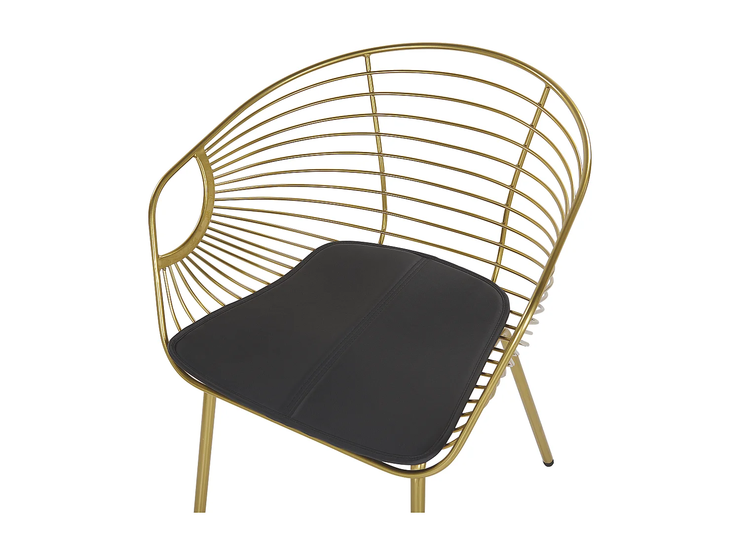 Lot de 2 chaises de salle à manger HOBACK Métal Doré