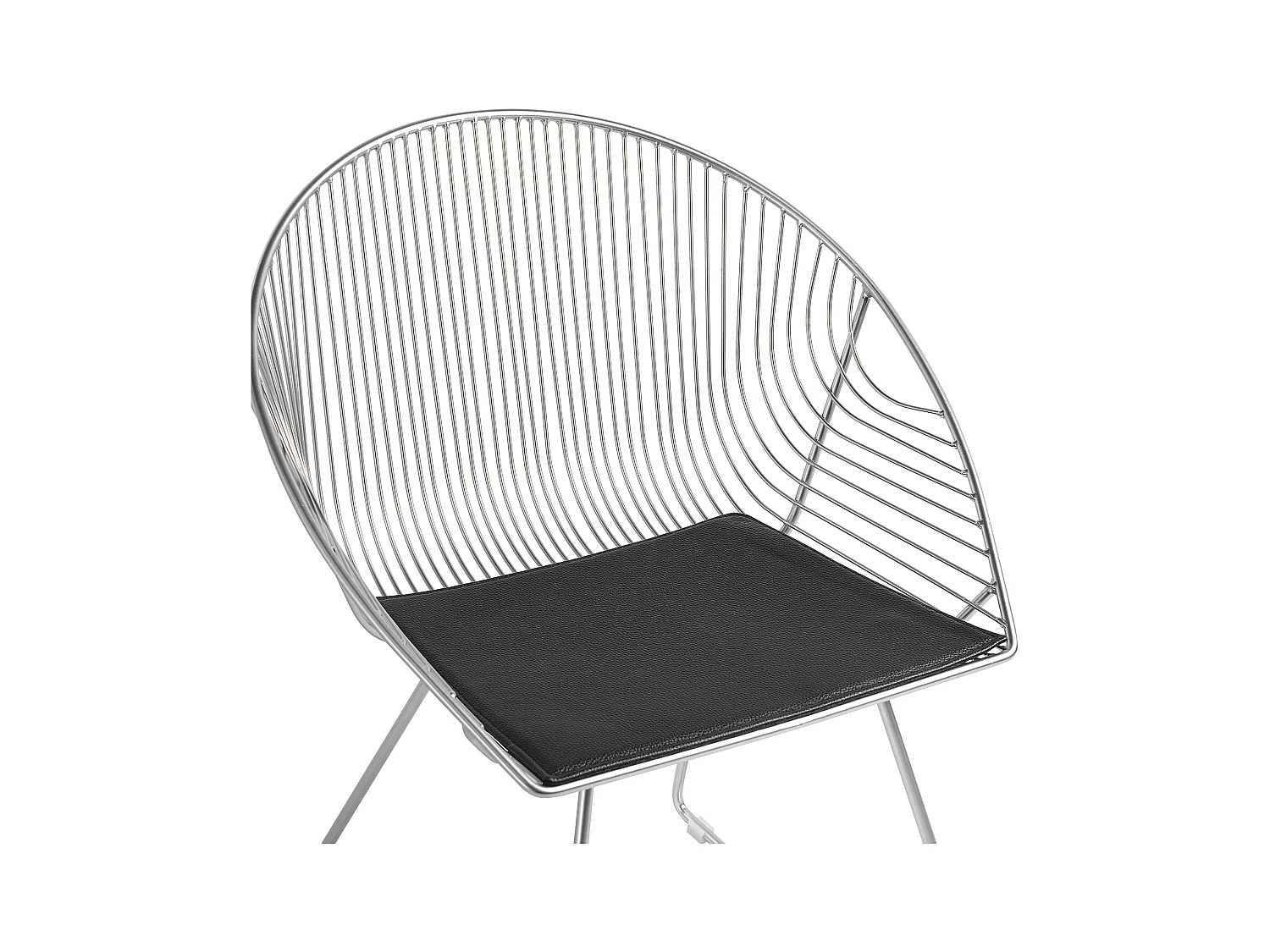 Lot de 2 chaises de salle à manger AURORA Métal Argenté