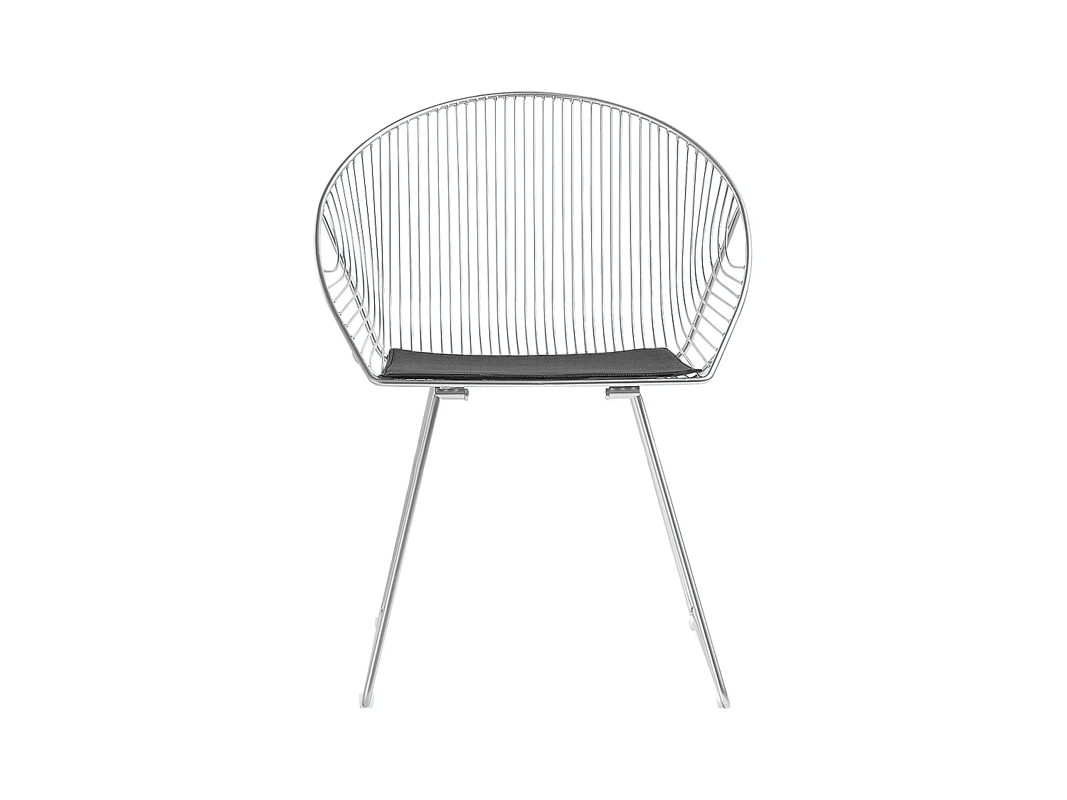 Set van 2 eetkamerstoelen AURORA Metaal Zilver