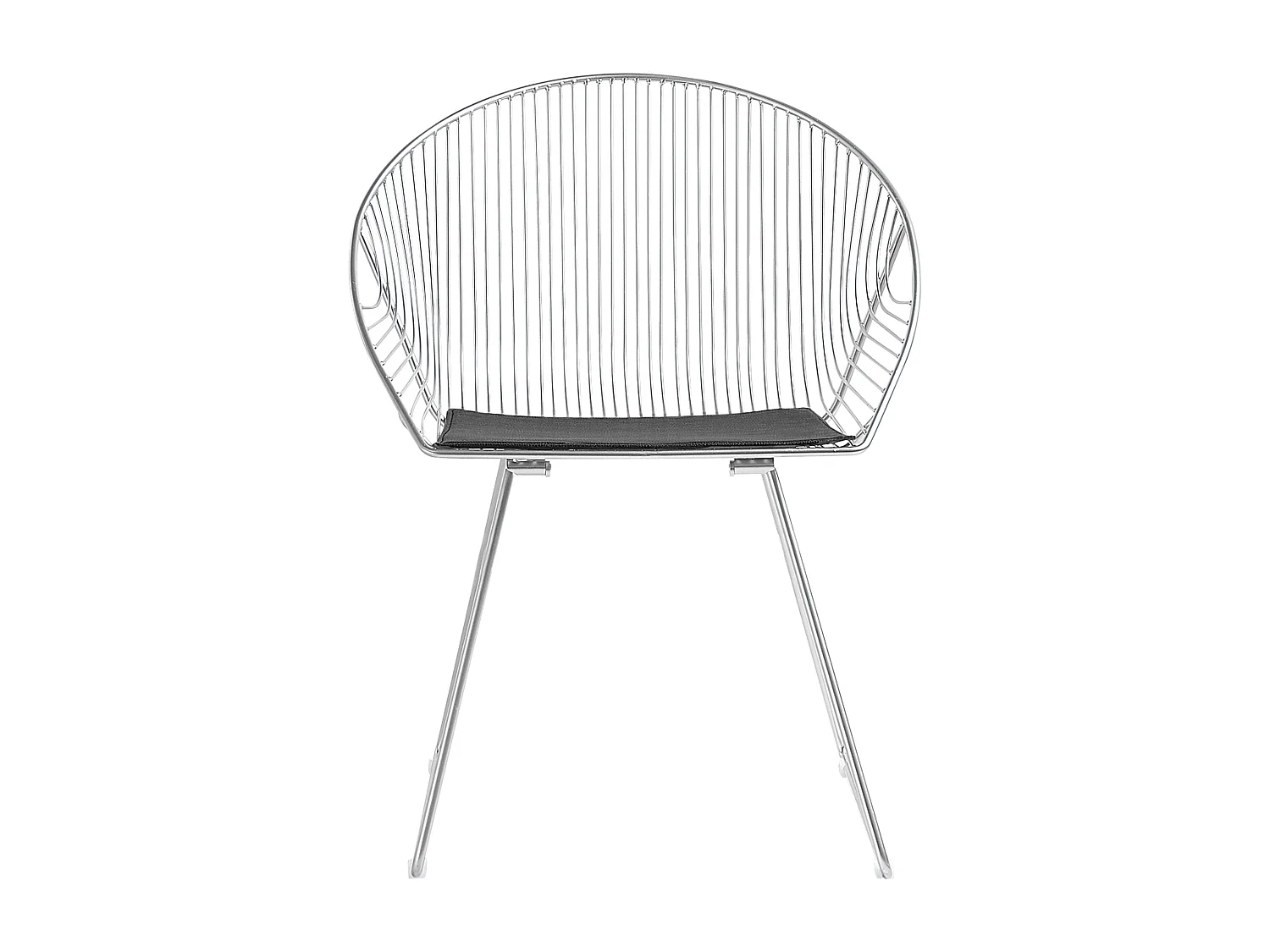 Lot de 2 chaises de salle à manger AURORA Métal Argenté