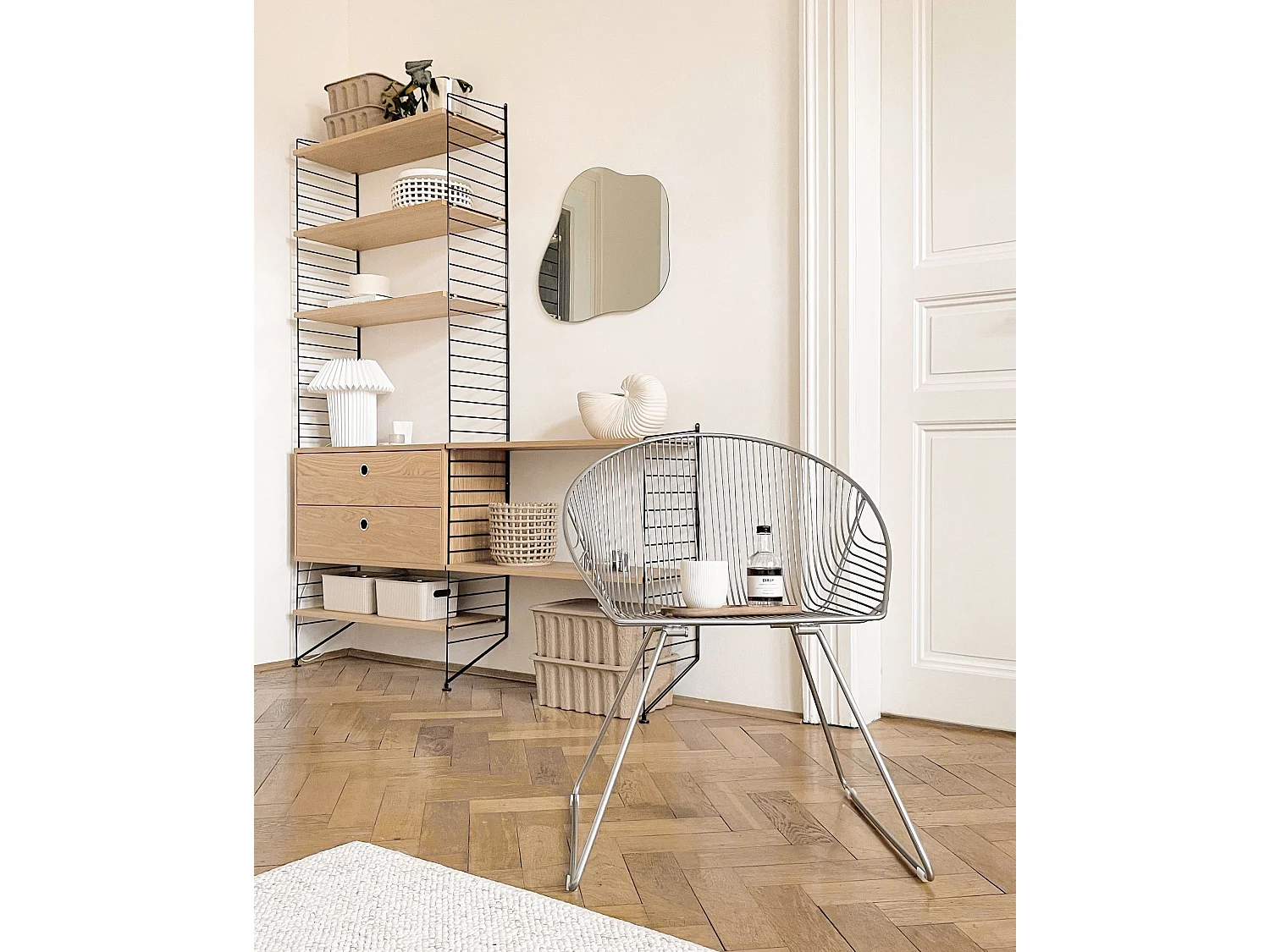 Set van 2 eetkamerstoelen AURORA Metaal Zilver