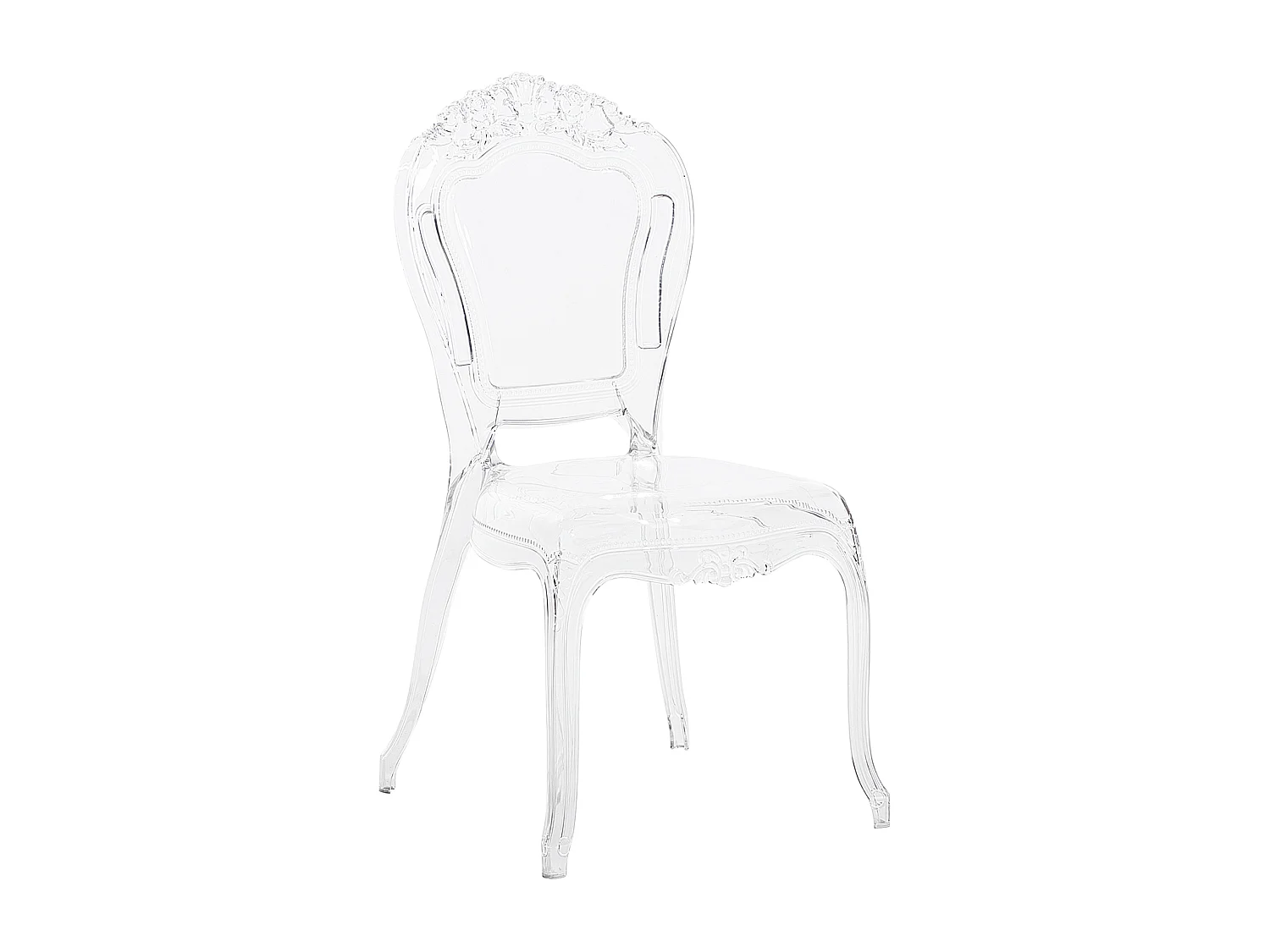 Conjunto de 2 cadeiras de jantar VERMONT Transparente