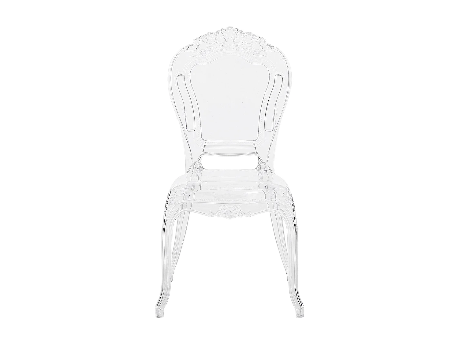 Conjunto de 2 cadeiras de jantar VERMONT Transparente