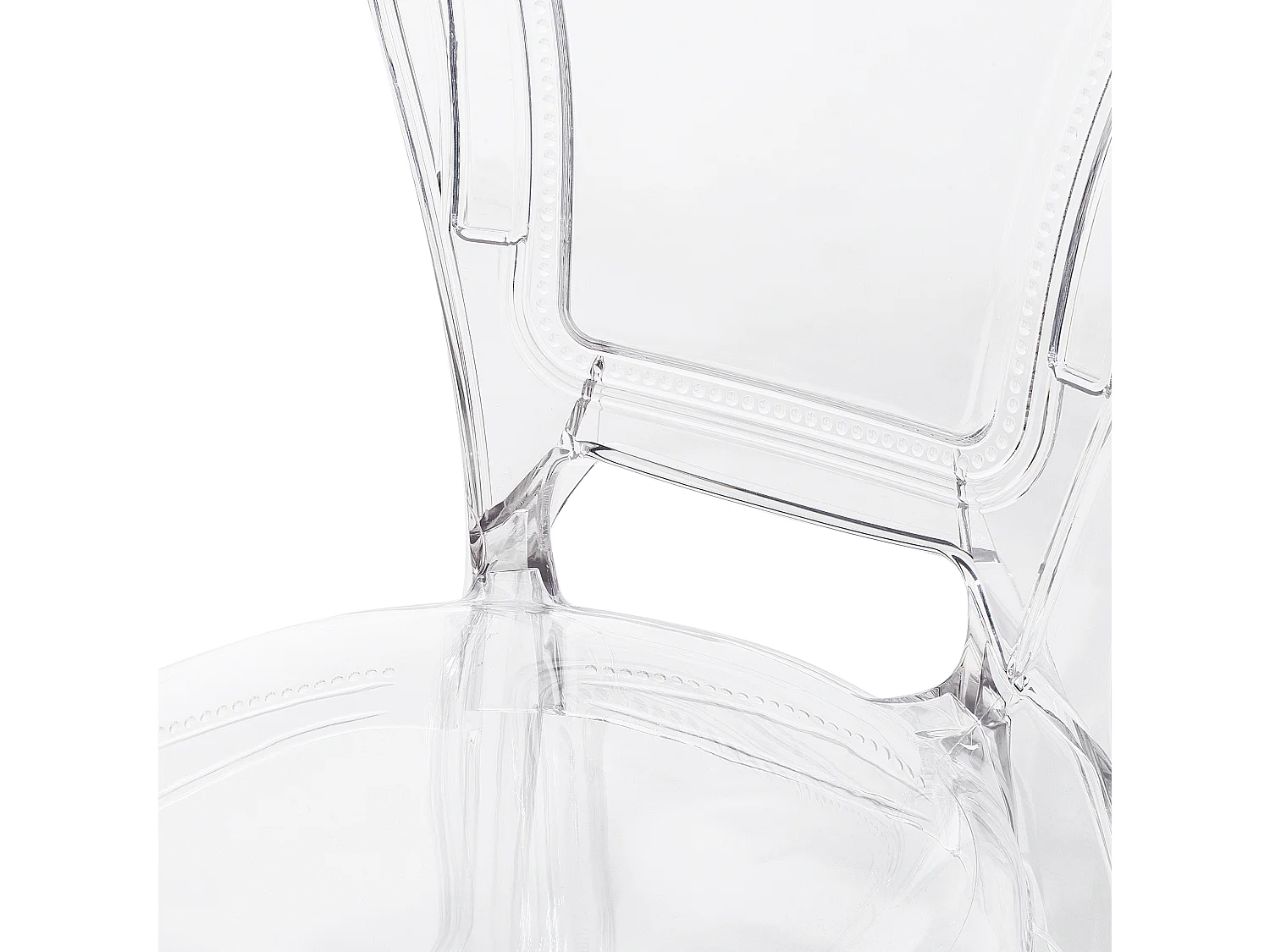 Conjunto de 2 cadeiras de jantar VERMONT Transparente