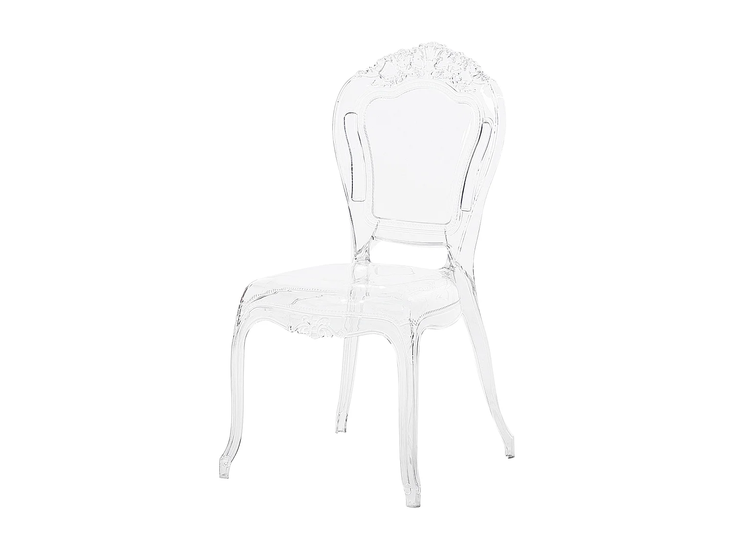 Lot de 2 chaises de salle à manger VERMONT Transparent