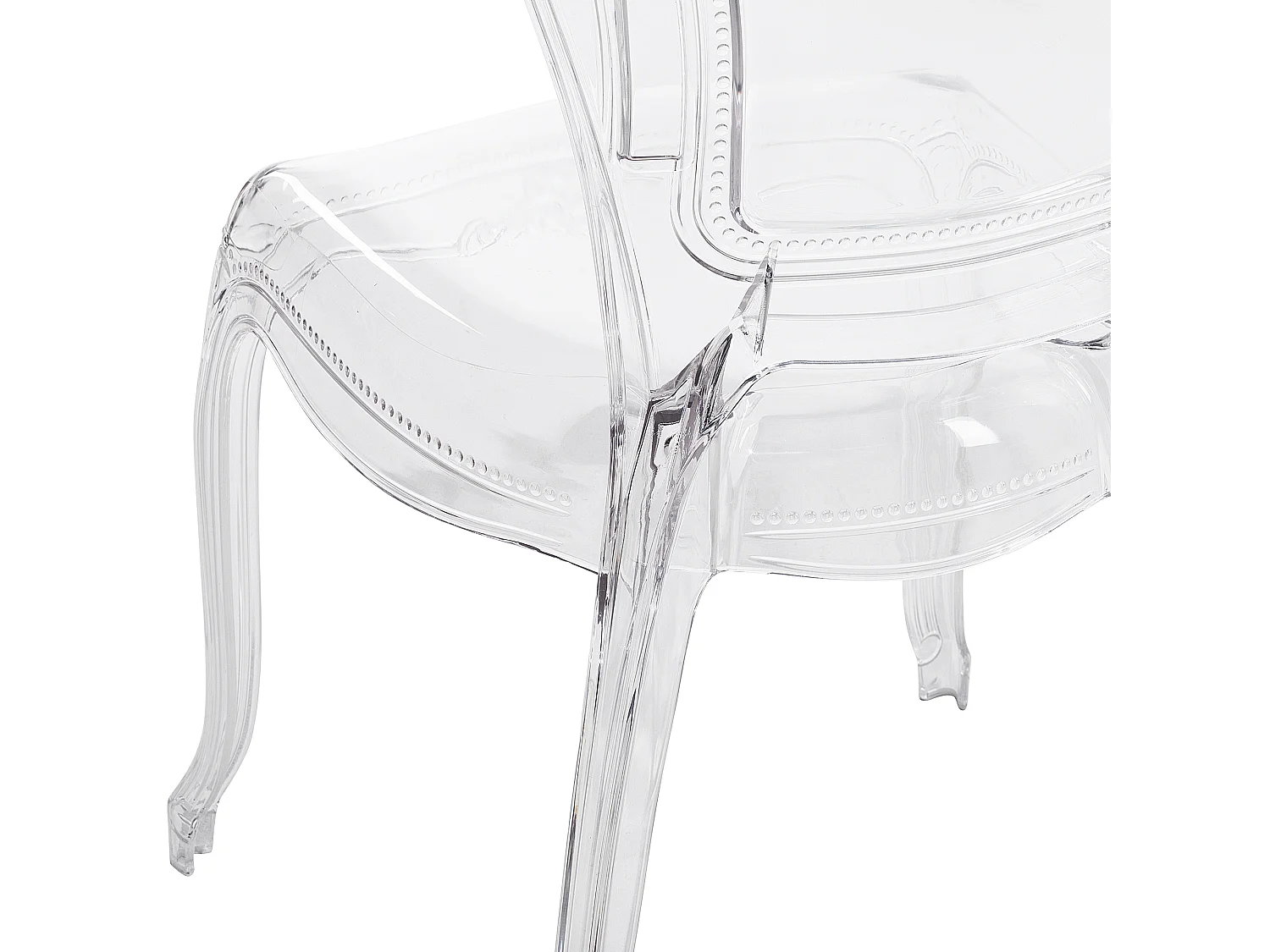 Lot de 2 chaises de salle à manger VERMONT Transparent