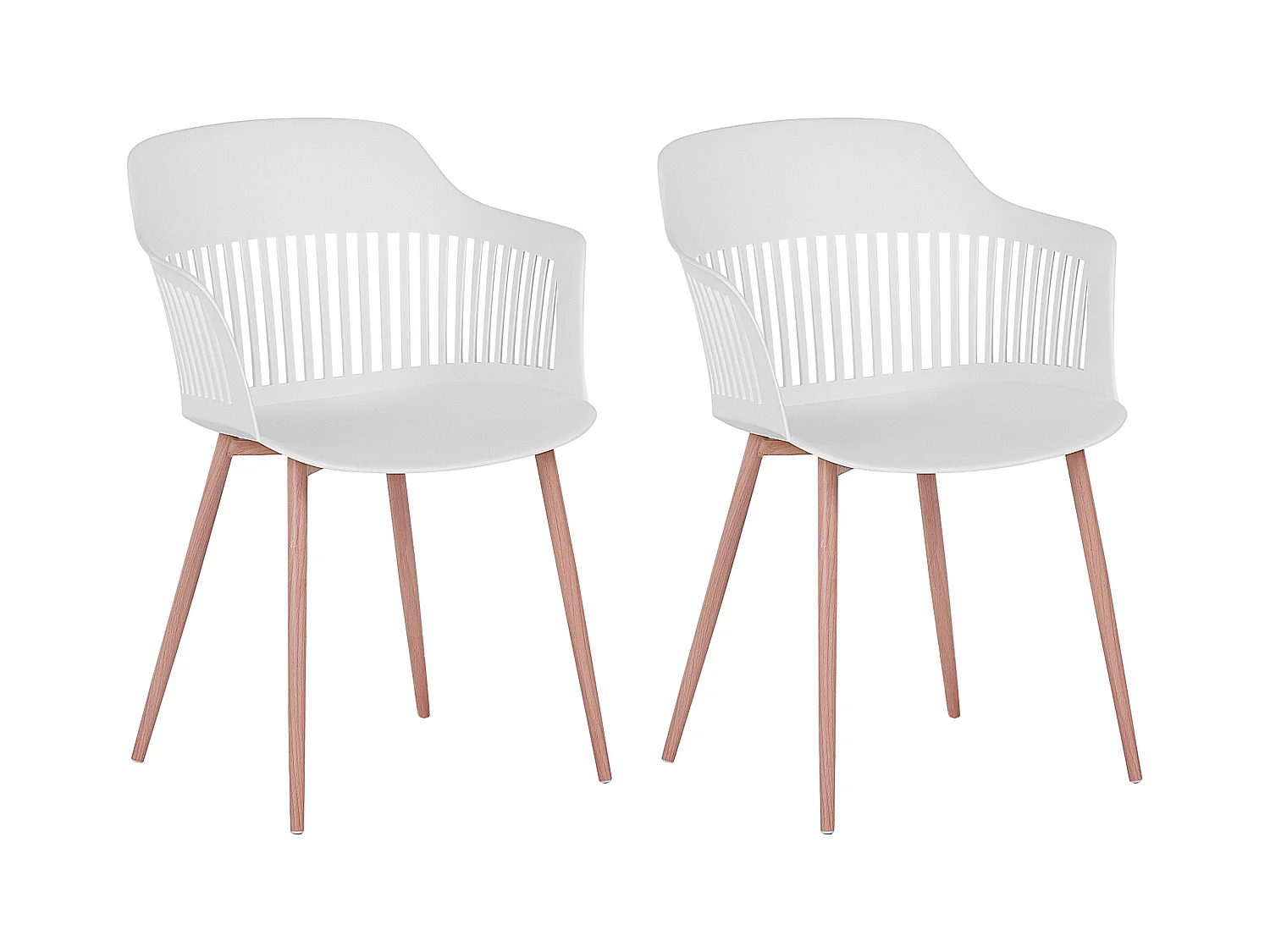Lot de 2 chaises de salle à manger BERECA Blanc