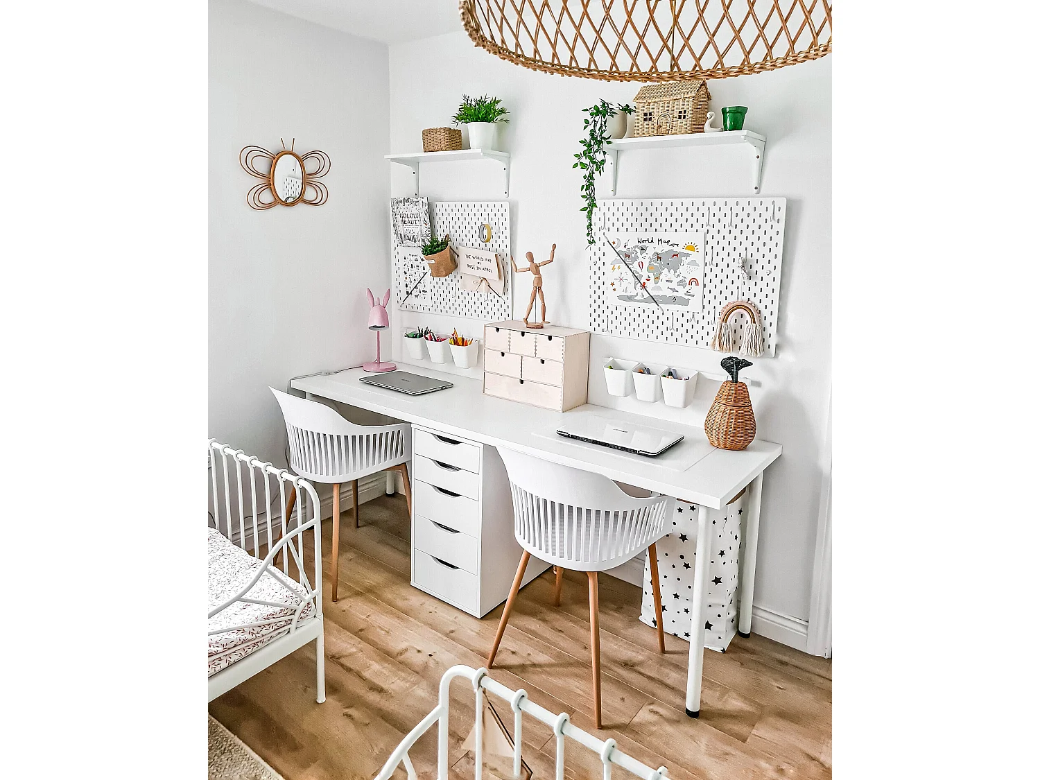 Lot de 2 chaises de salle à manger BERECA Blanc