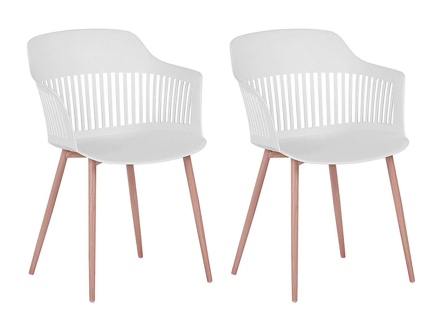 Lot de 2 chaises de salle à manger BERECA Blanc