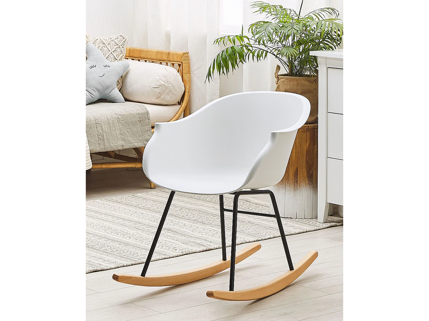 Poltrona a dondolo HARMONY Materiale sintetico Bianco