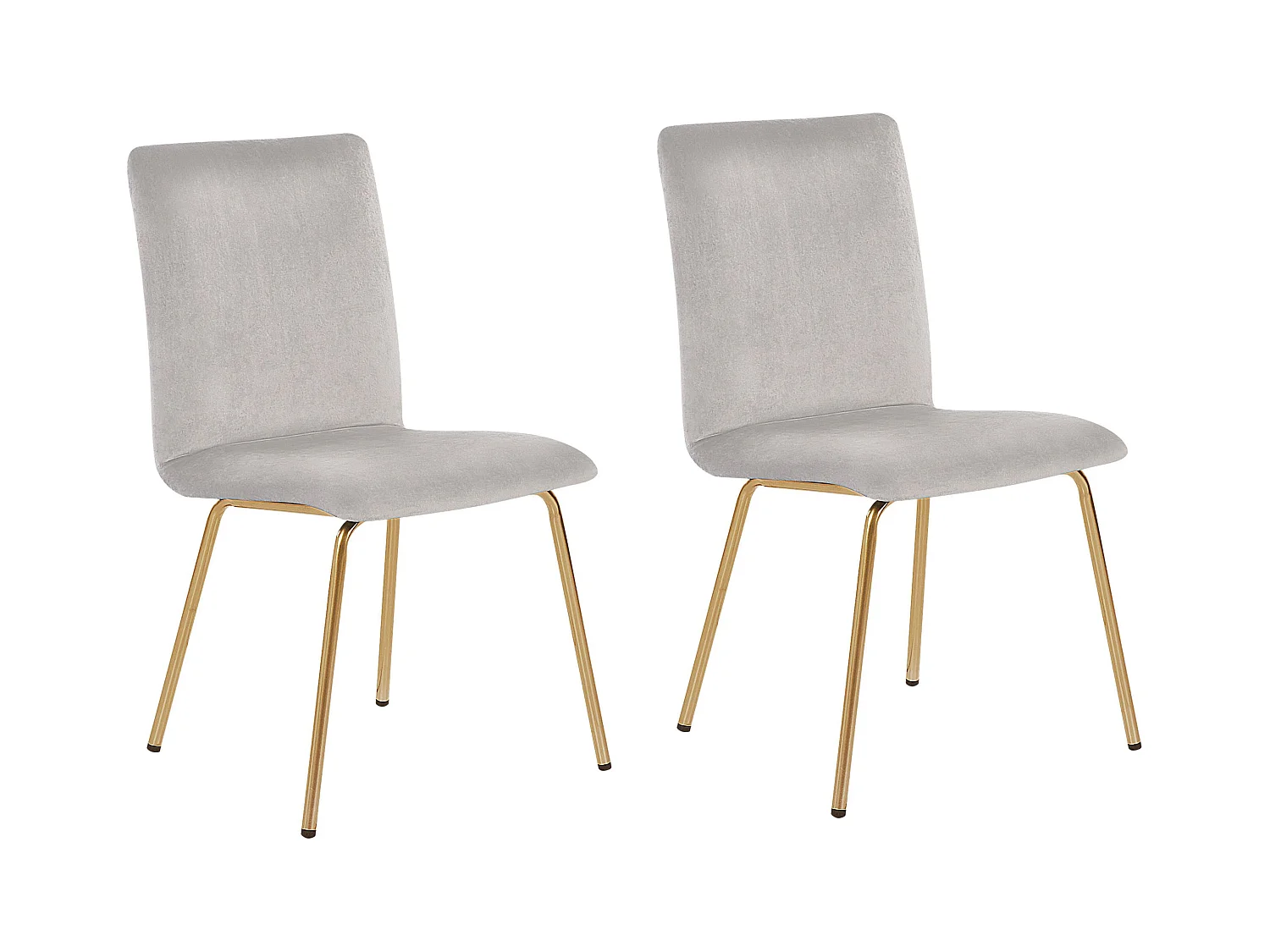 Set van 2 eetkamerstoelen RUBIO Fluweel Grijs
