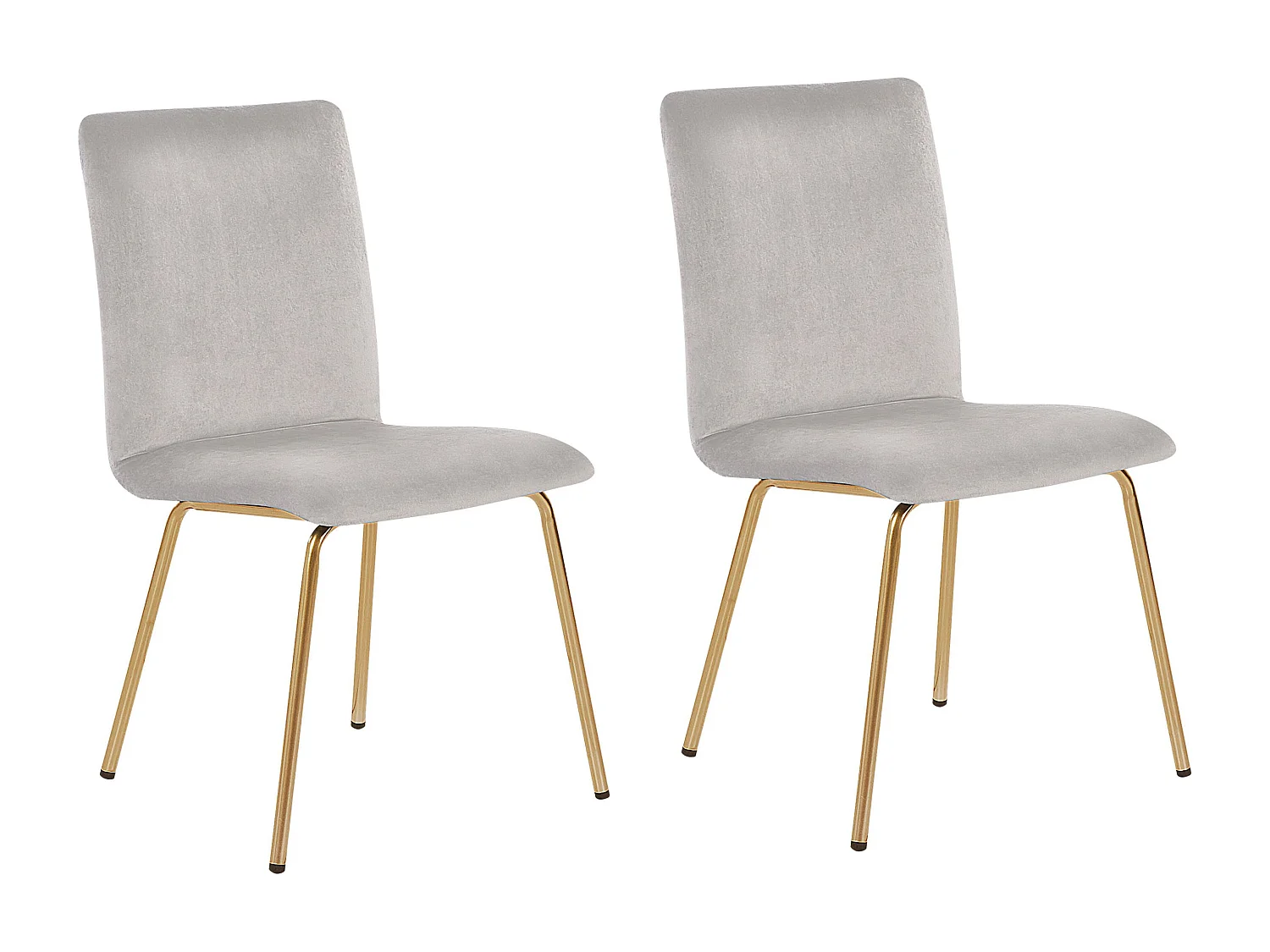 Set van 2 eetkamerstoelen RUBIO Fluweel Grijs