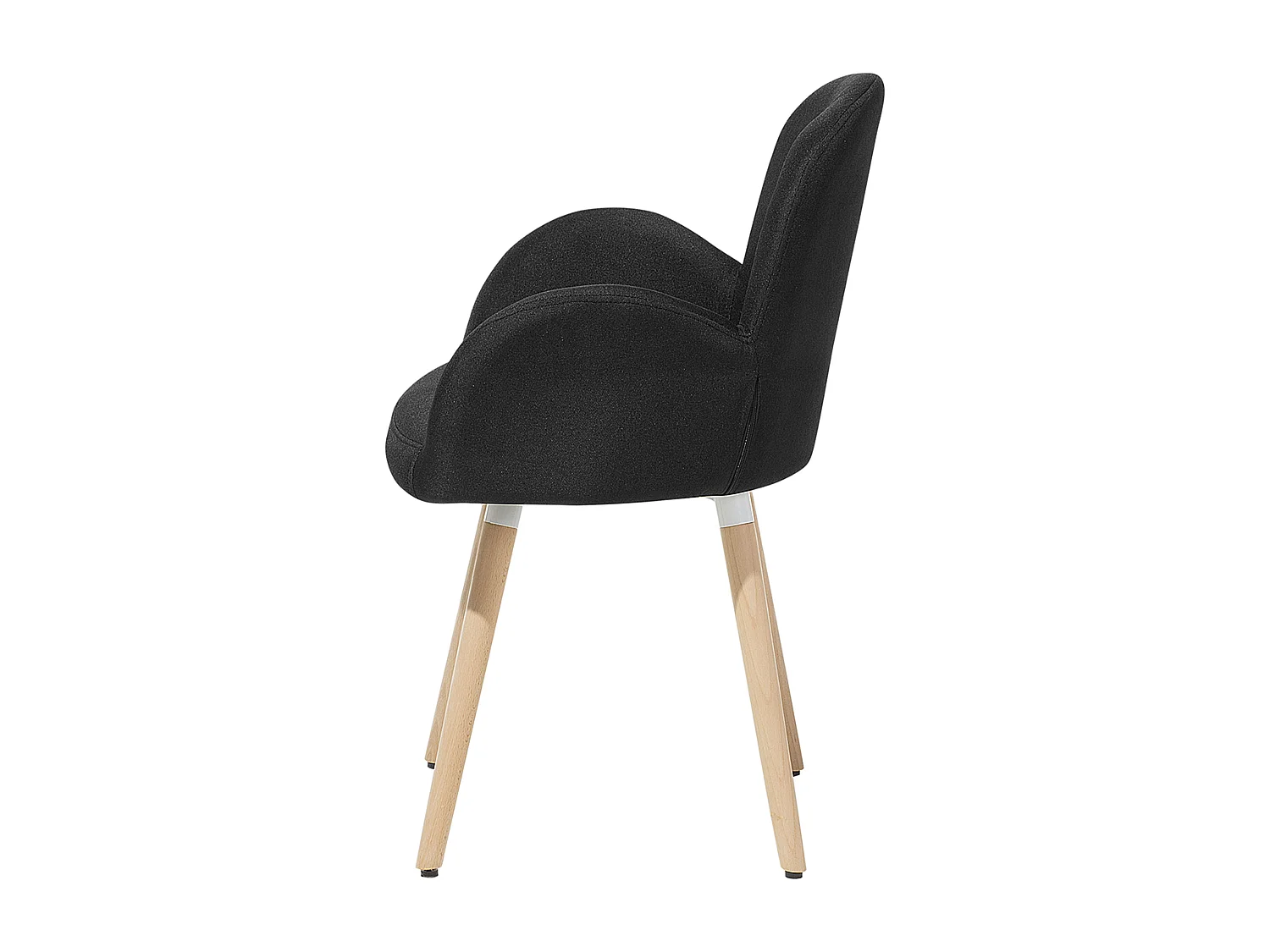 Chaise de salle à manger BROOKVILLE Set de 2 Tissu Noir