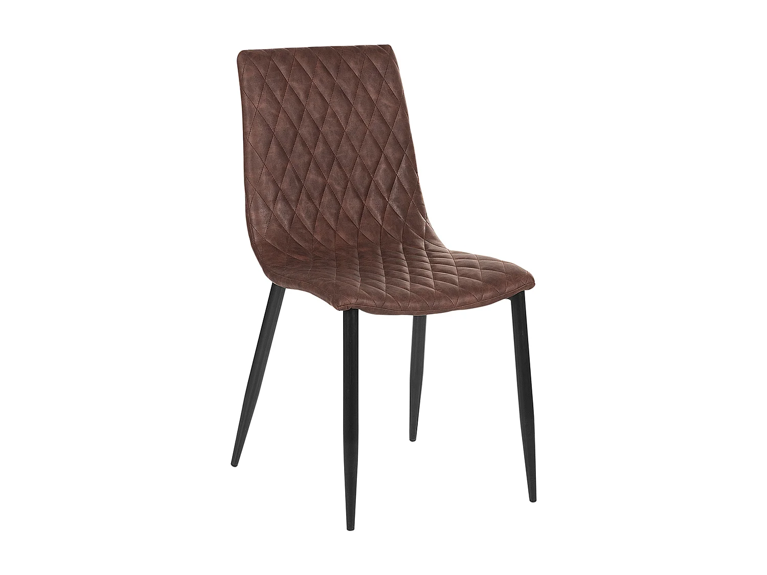 Lot de 2 chaises de salle à manger MONTANA Cuir PU Marron foncé