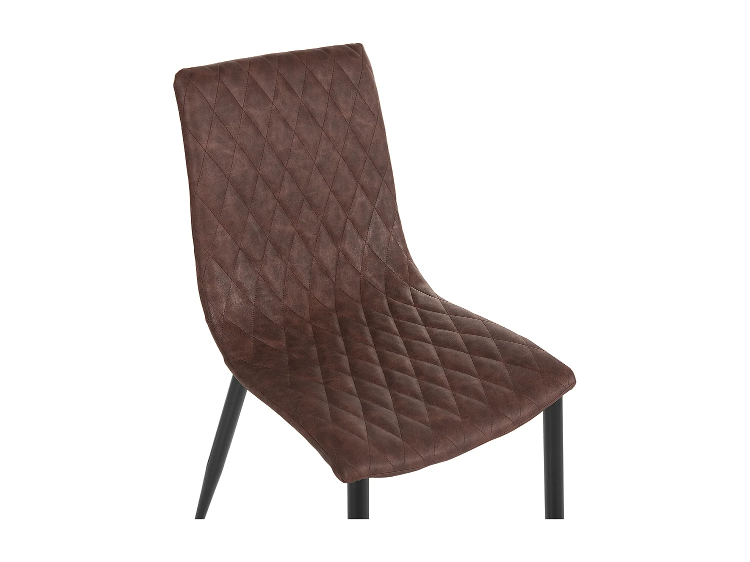 Lot de 2 chaises de salle à manger MONTANA Cuir PU Marron foncé
