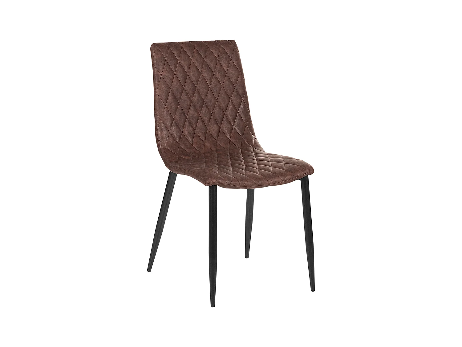 Set van 2 eetkamerstoelen MONTANA Kunstleer Donkerbruin