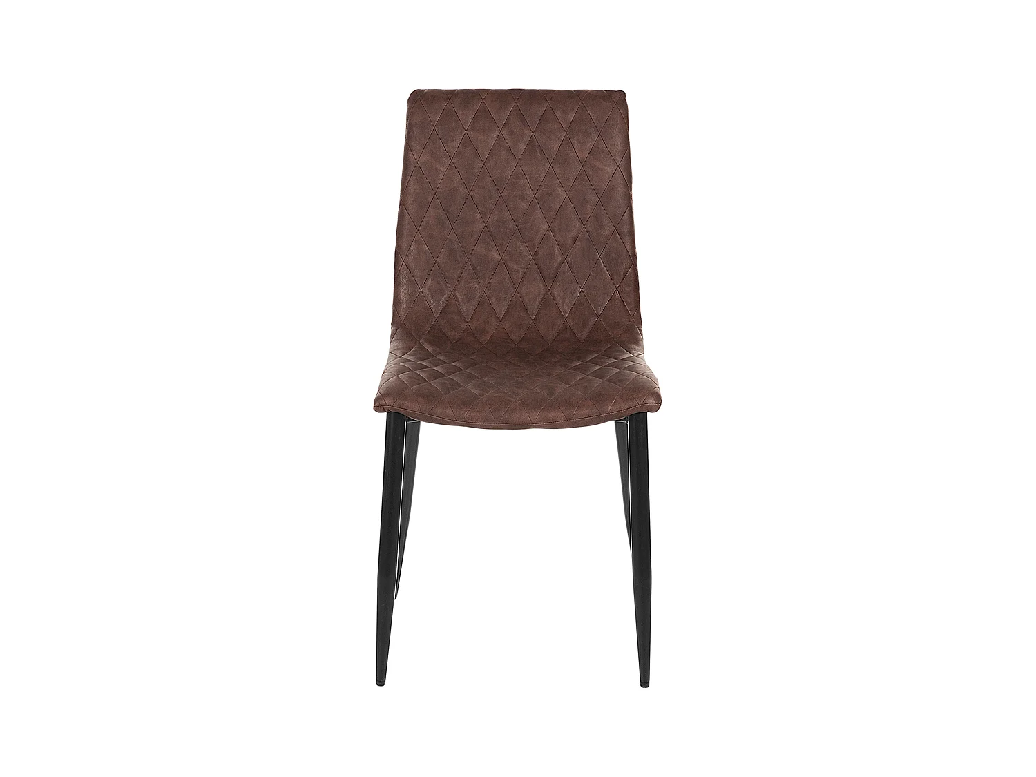 Set van 2 eetkamerstoelen MONTANA Kunstleer Donkerbruin