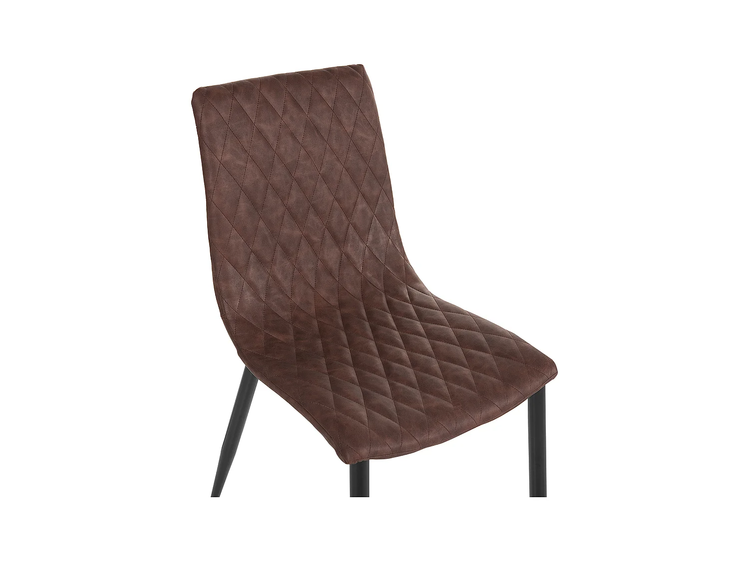 Set van 2 eetkamerstoelen MONTANA Kunstleer Donkerbruin