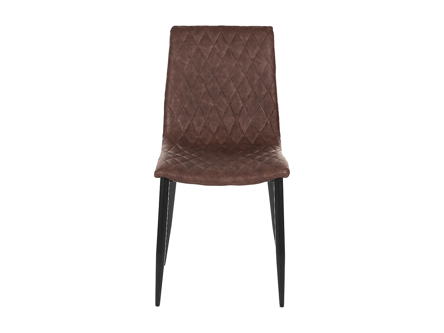 Lot de 2 chaises de salle à manger MONTANA Cuir PU Marron foncé