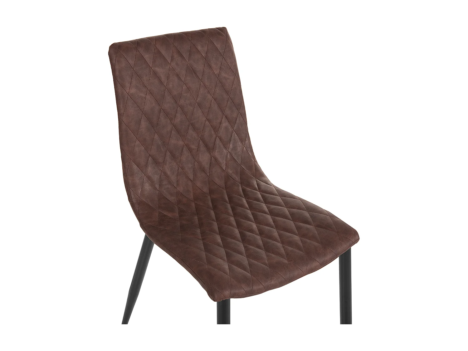 Lot de 2 chaises de salle à manger MONTANA Cuir PU Marron foncé