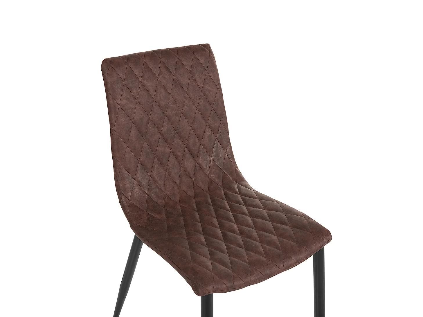 Lot de 2 chaises de salle à manger MONTANA Cuir PU Marron foncé